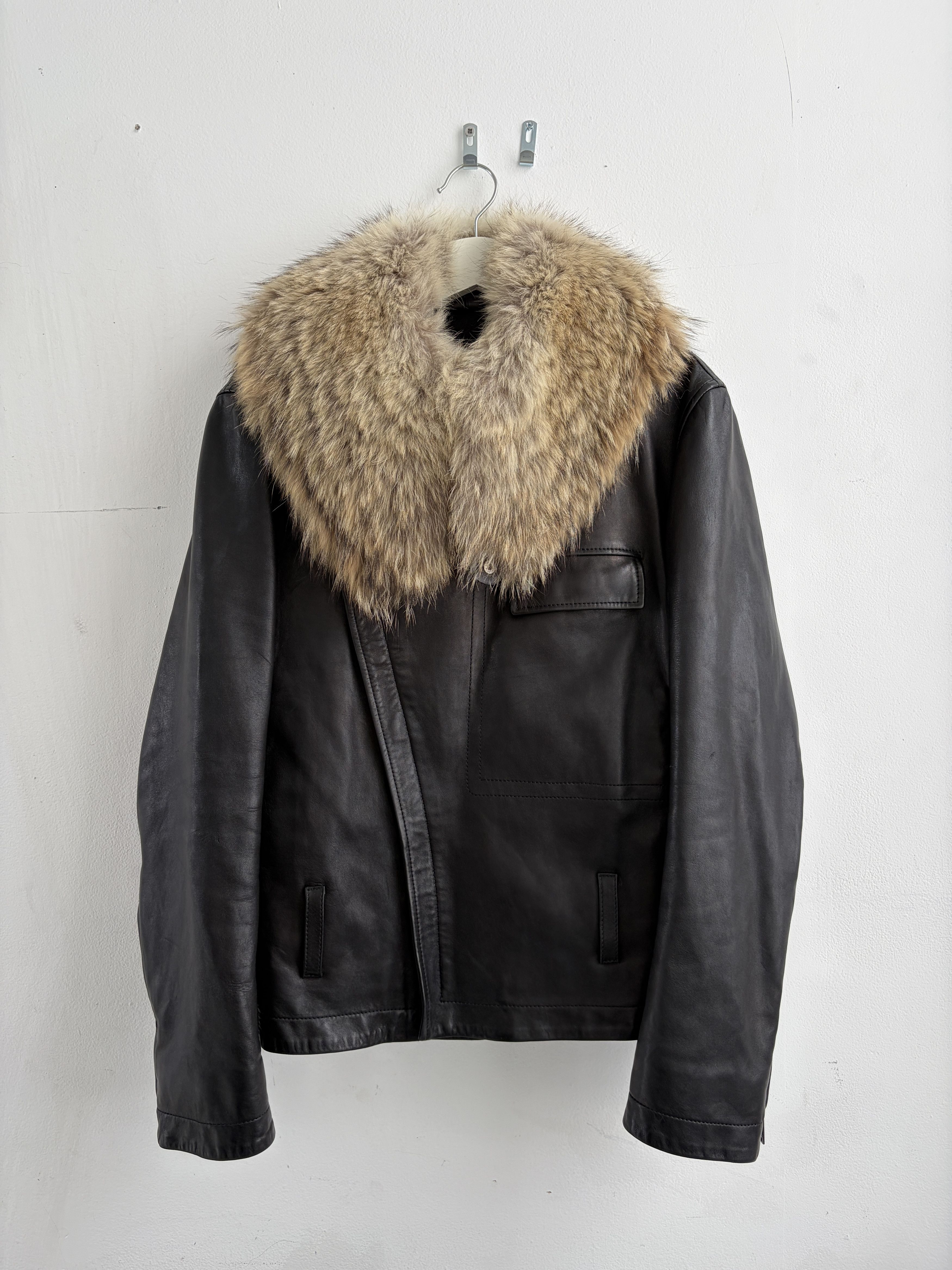 Yves Saint Laurent Tom Ford Yves Saint Laurent, Coyote Fur Leather Jacket, 50 Size US M / EU 48-50 / 2 - 1 Thumbnail