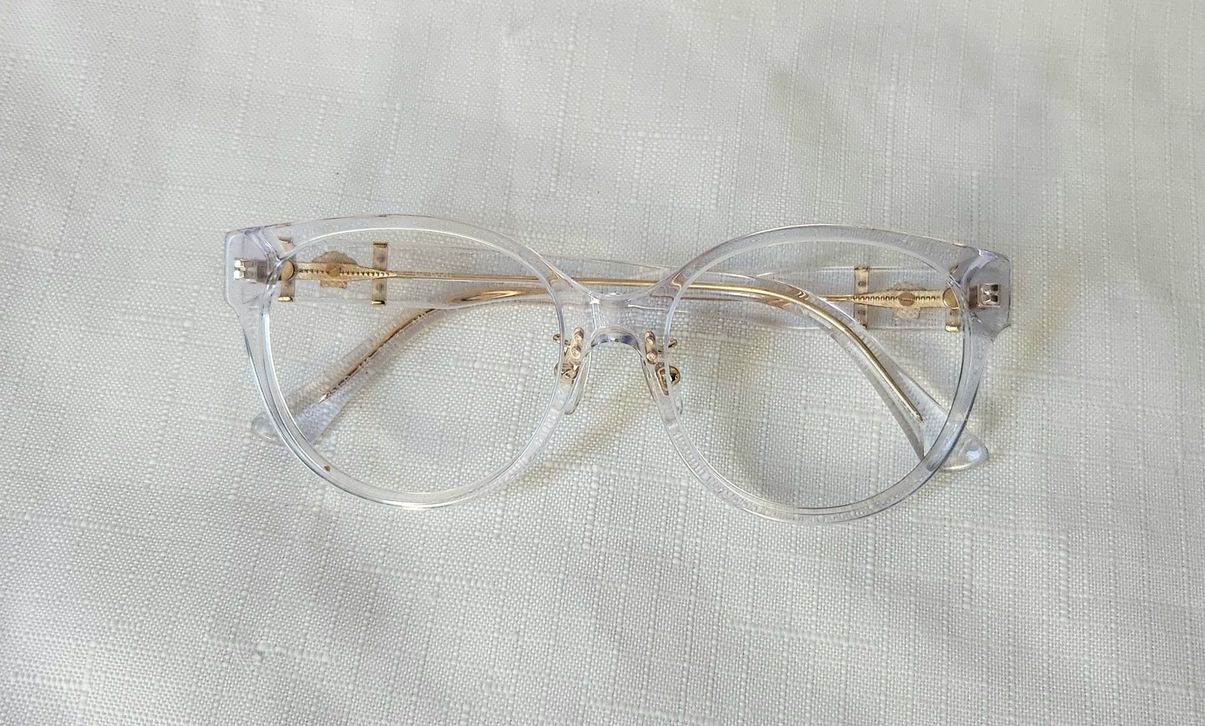 Versace Versace 3351D 148 Crystal Clear Oval Eyeglasses *No lens* Size ONE SIZE - 6 Thumbnail