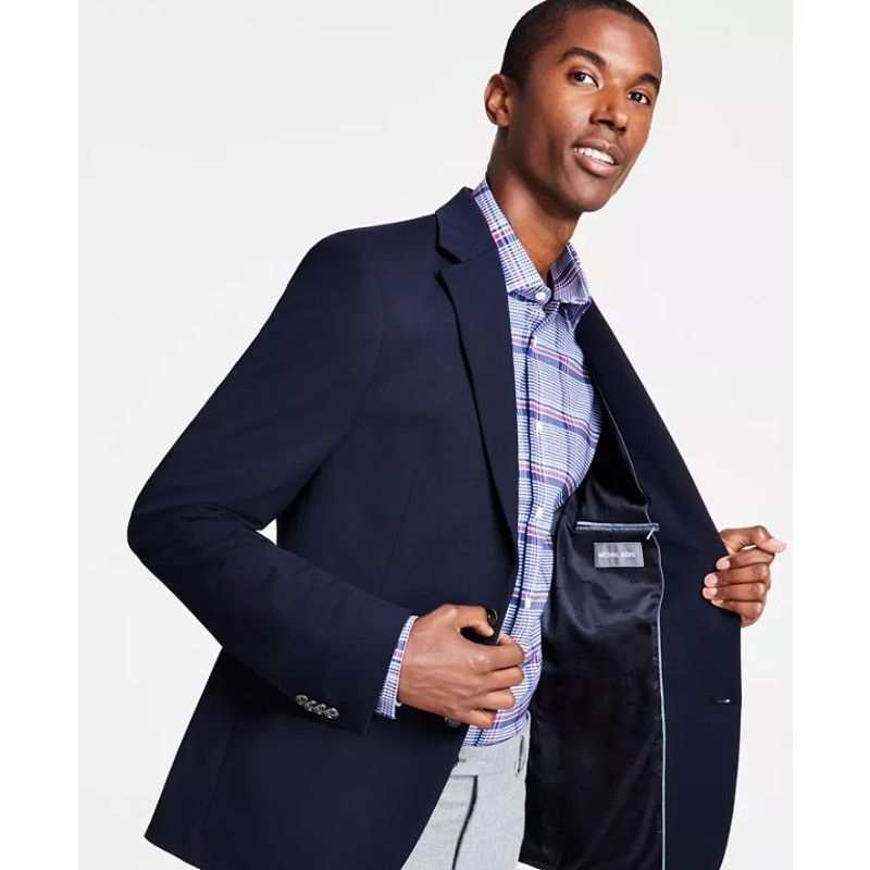 Michael Kors Michael Kors Men's Navy ClassicCasual Suit Blazer Size 48R Size 48R - 4 Thumbnail