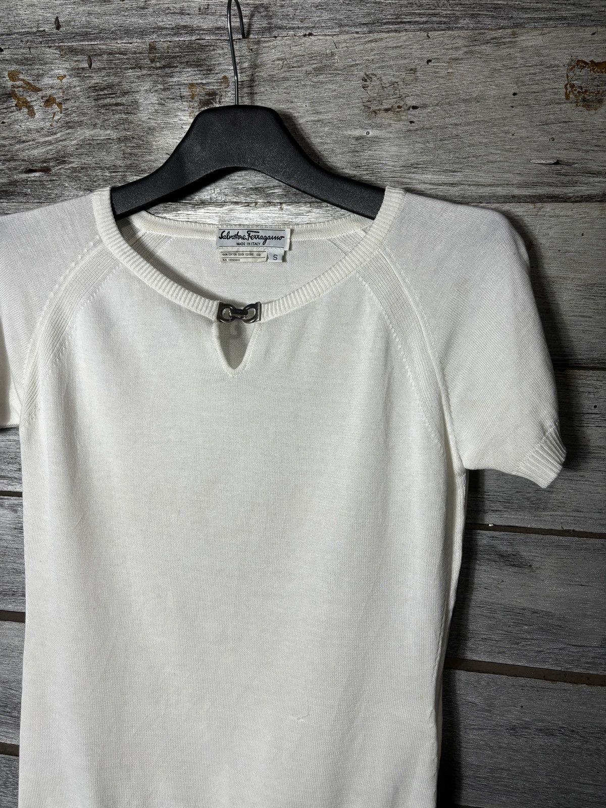 Salvatore Ferragamo Vintage Salvatore Ferragamo Short Sleeve Knit Size S / US 4 / IT 40 - 2 Thumbnail
