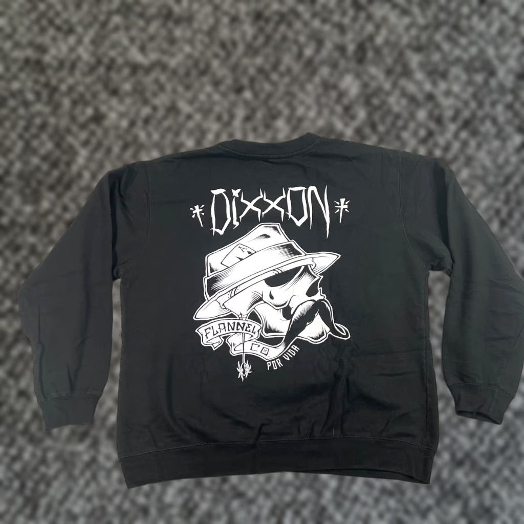 Vintage Dixxon Mens Large Black Graphic Crewneck Pullover Sweatshirt Size US L / EU 52-54 / 3 - 1 Thumbnail