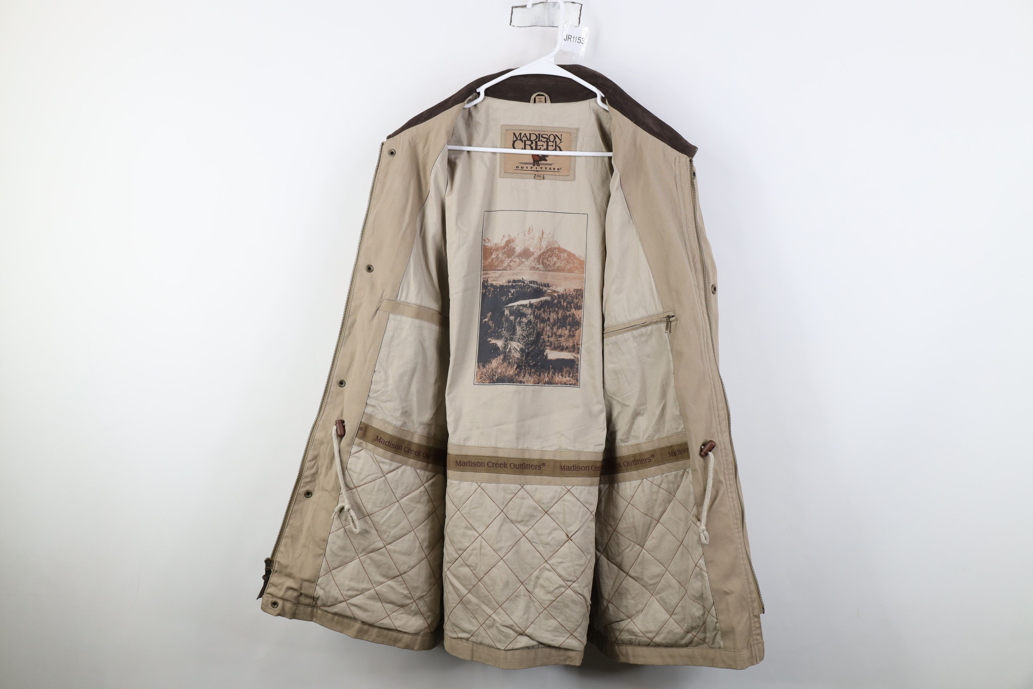 Vintage Vintage 90s Y2K Streetwear Leather Trim Parka Barn Jacket Size US XXL / EU 58 / 5 - 9 Thumbnail