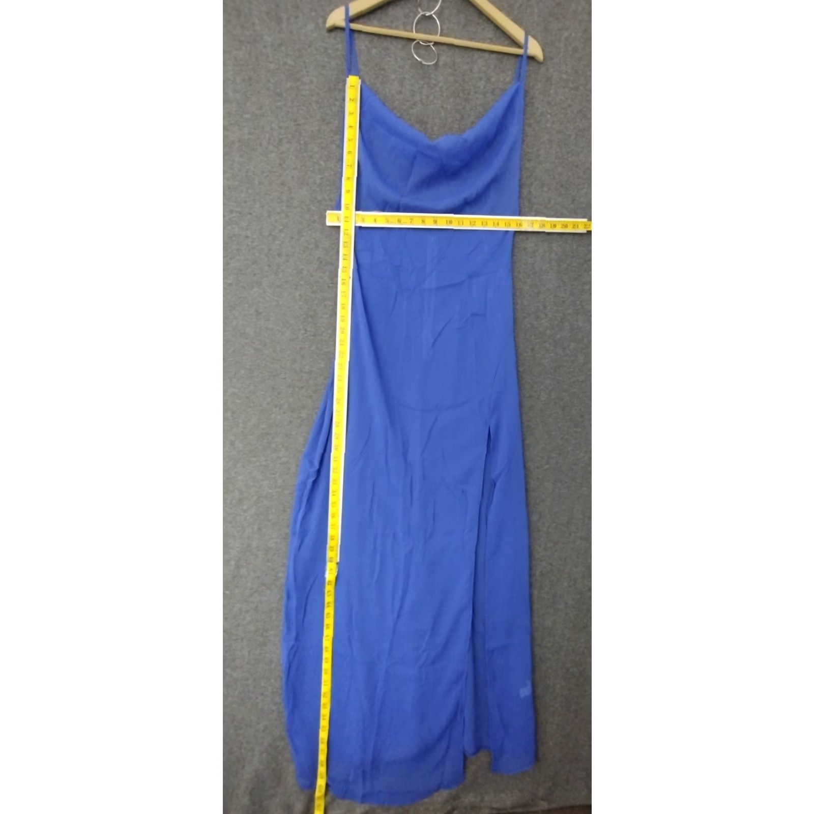 Vintage Toluca Women's Blue Swim Cover Up Maxi Cowl Neck Sheer Dress M Size M / US 6-8 / IT 42-44 - 4 Thumbnail
