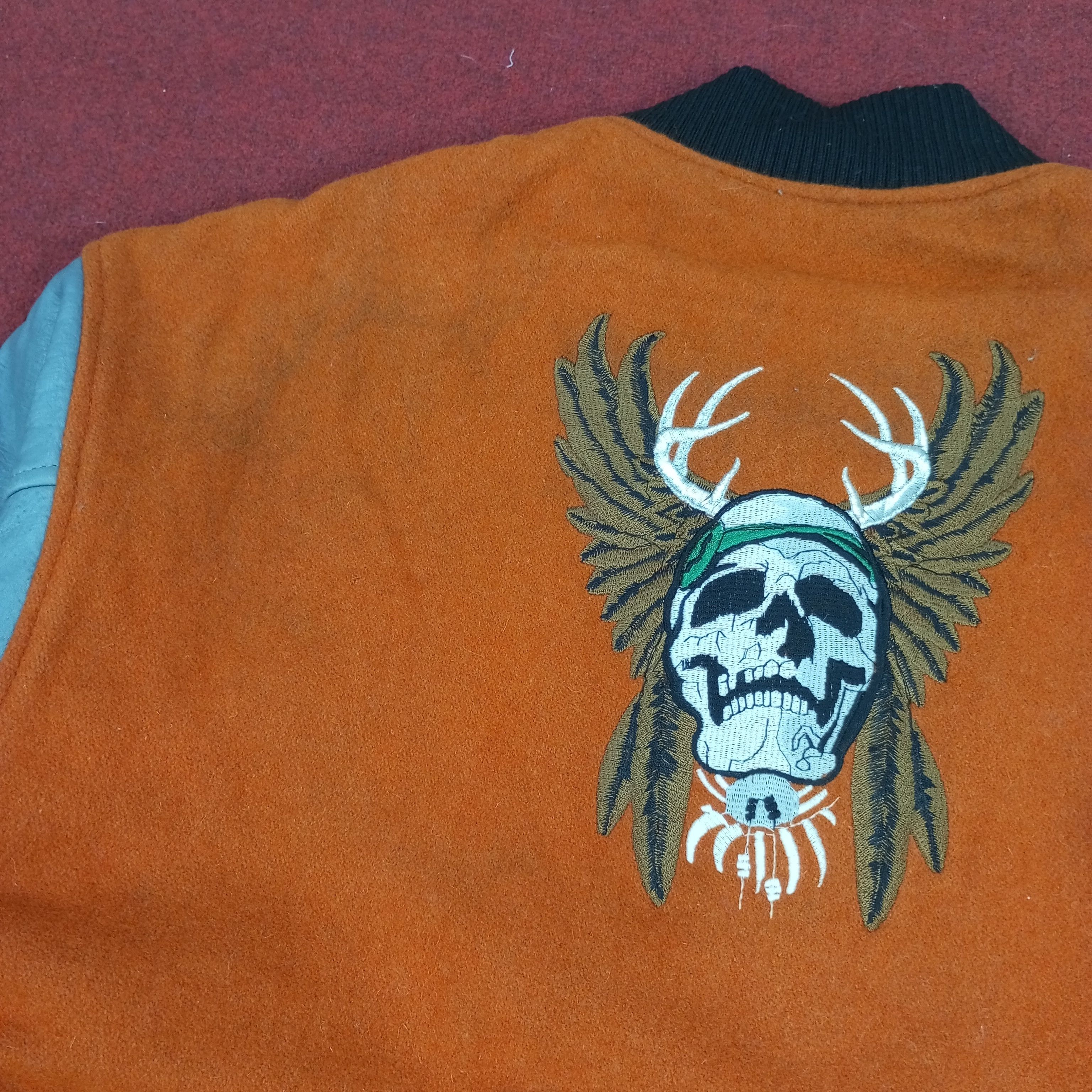 Vintage Varsity Jacket Skulls Design Rock Punk Style Size US L / EU 52-54 / 3 - 5 Thumbnail