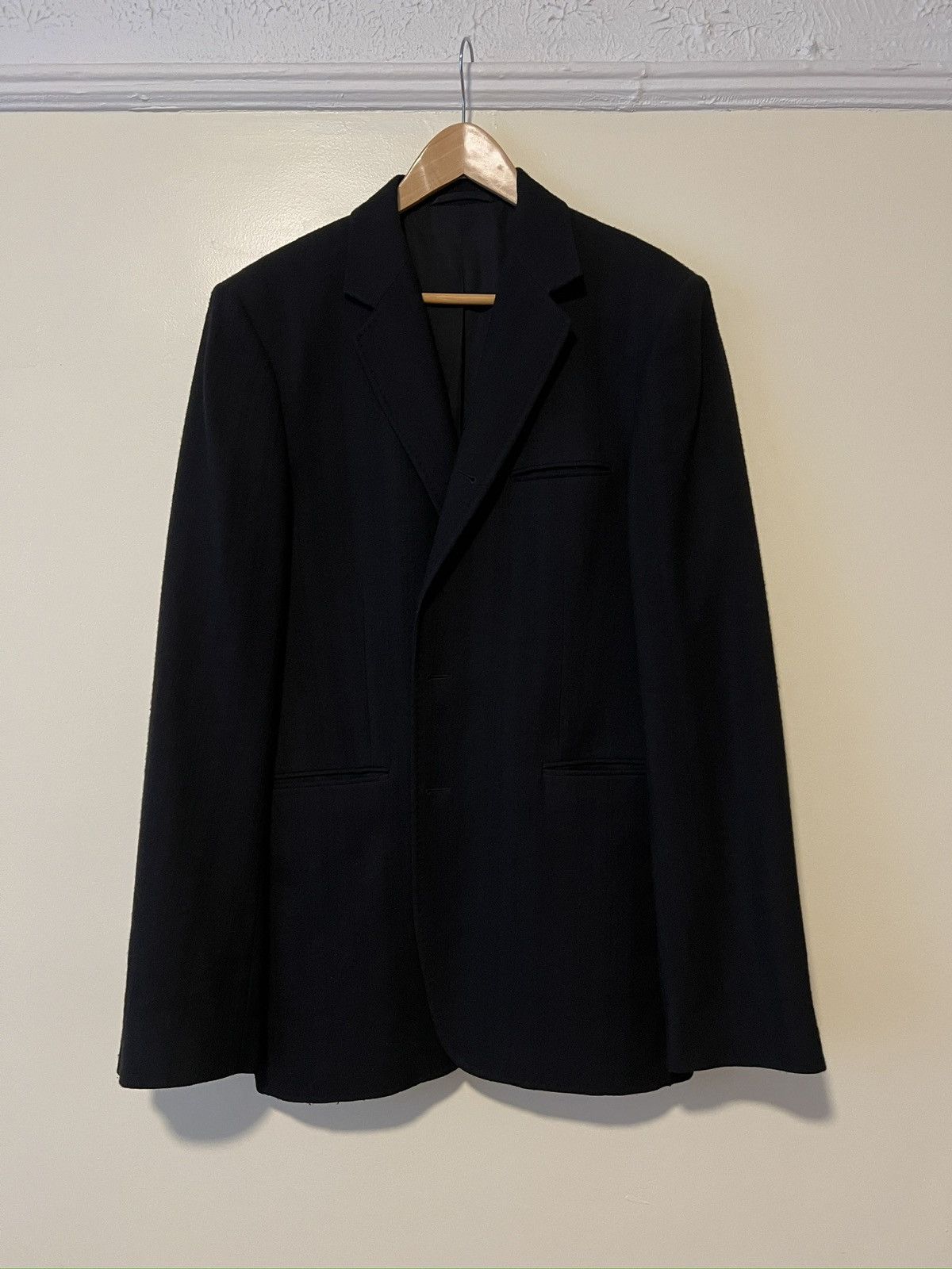 image of Ann Demeulemeester Wool Blazer in Black, Men's (Size Large)