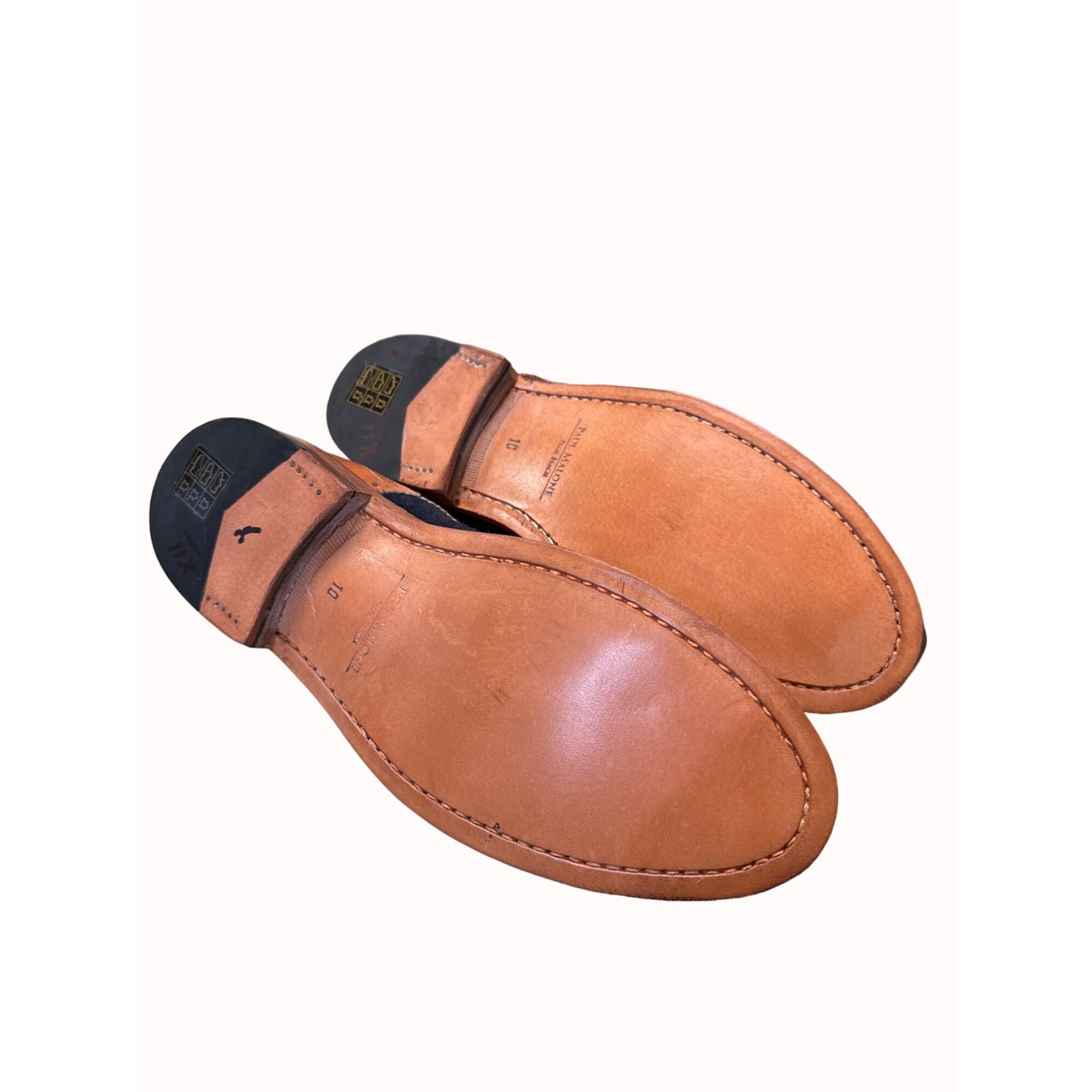 Designer Paul Malone Palm beach Bradford men’s brown navy blue Oxford Size US 10 / EU 43 - 8 Thumbnail