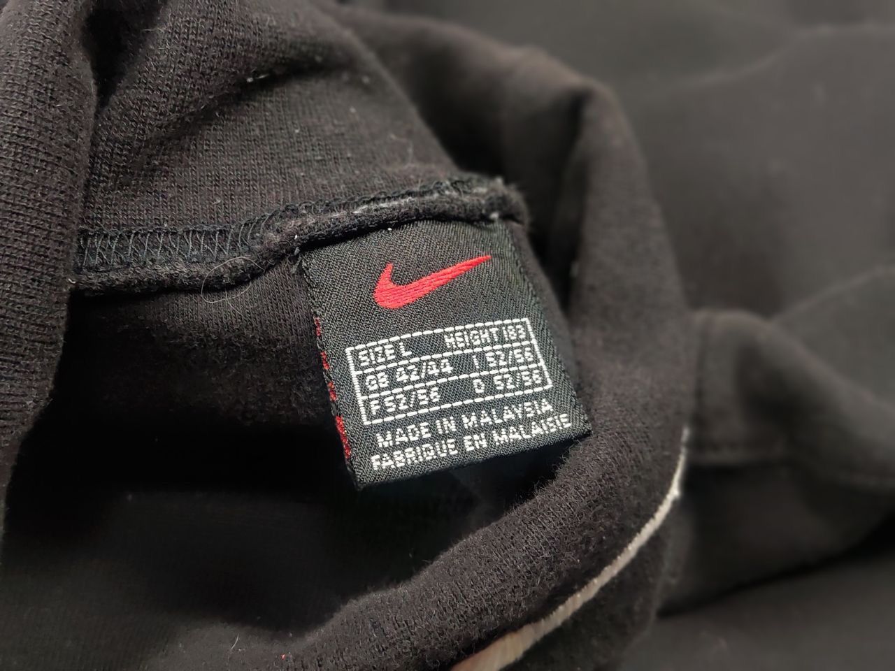 Nike Vintage 90's Nike Logo mock check Long sleeve sweatshirt Size US L / EU 52-54 / 3 - 10 Thumbnail