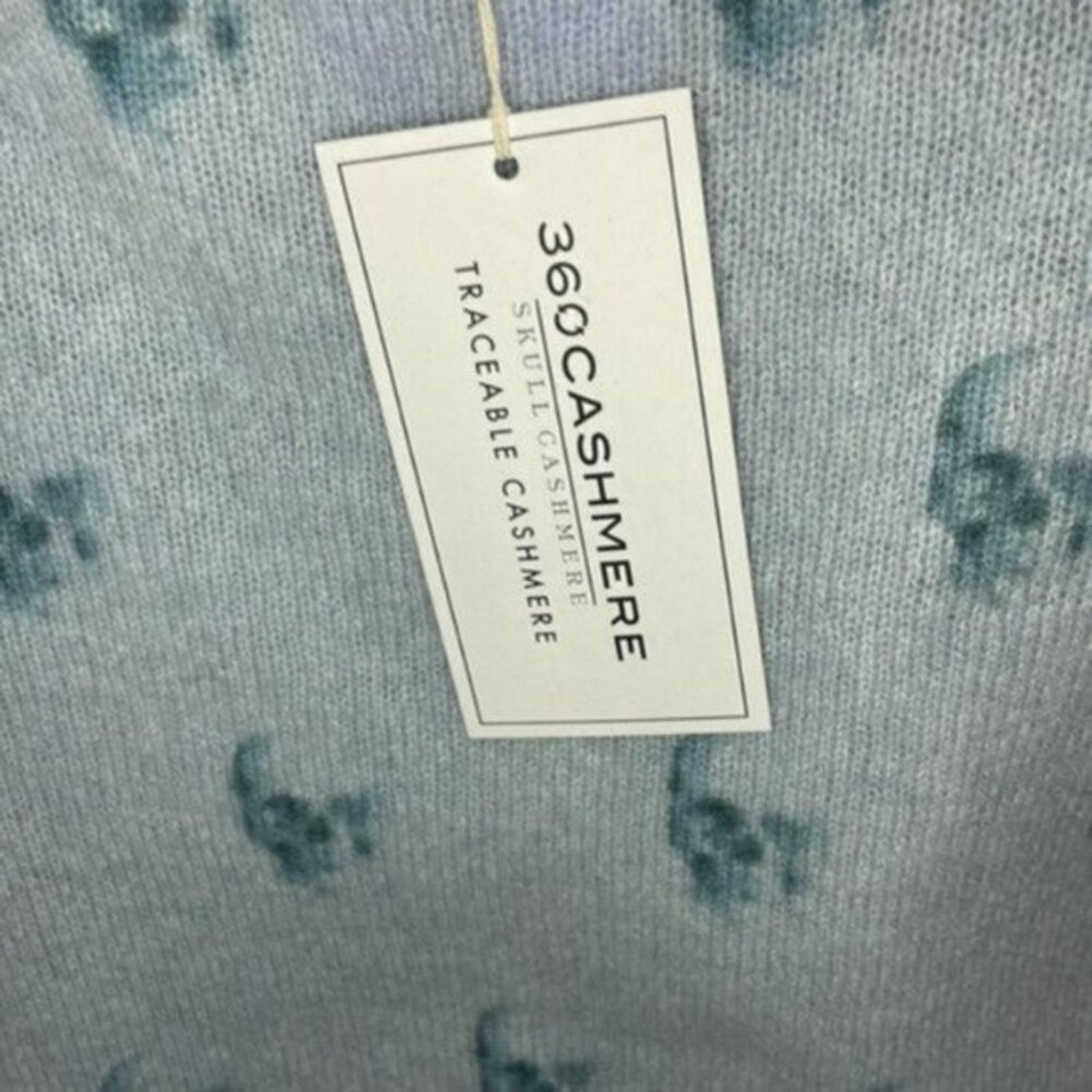 360Cashmere Skull Cashmere Indie Skull Print Sweater Teal S Size S / US 4 / IT 40 - 5 Thumbnail