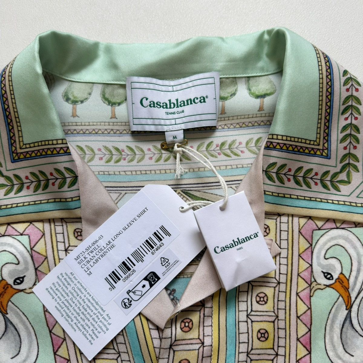 Casablanca ‘Le Labyrinthe’ Patterned Pastel Silk Shirt Size US M / EU 48-50 / 2 - 5 Thumbnail