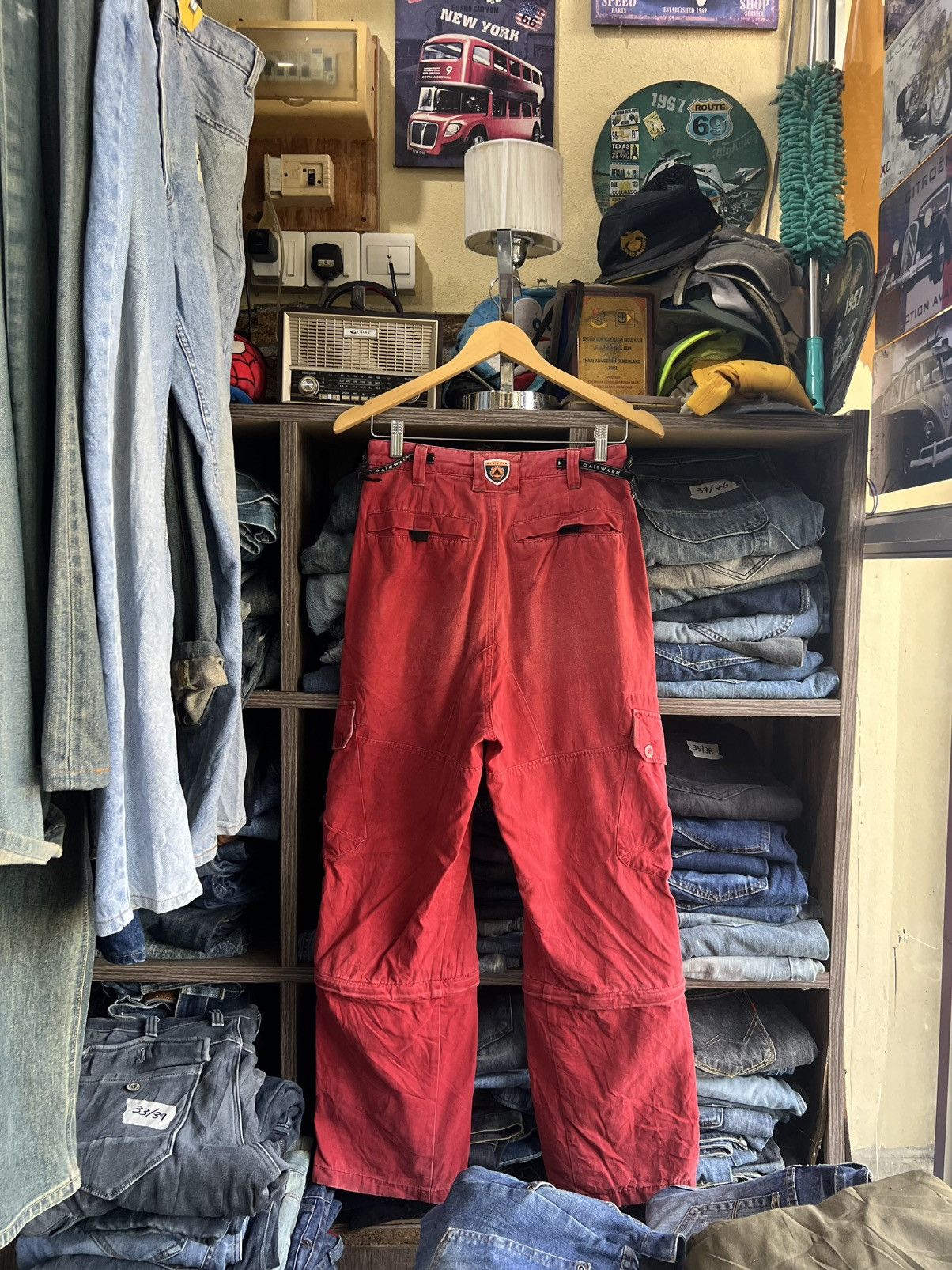 Airwalk 🔥Red Airwalk Multipockets Cargo Pant Size US 27 - 3 Thumbnail