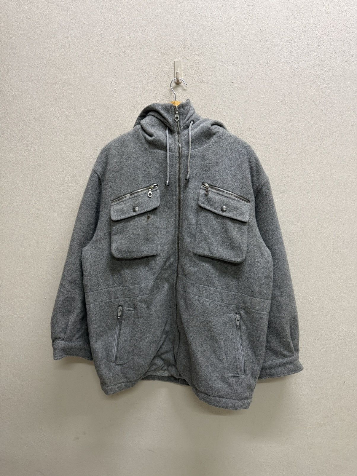 Iceberg Vintage 90s Iceberg Tunes Riri Opti Zipper Wool Jacket Hodie Size US XL / EU 56 / 4 - 22 Thumbnail