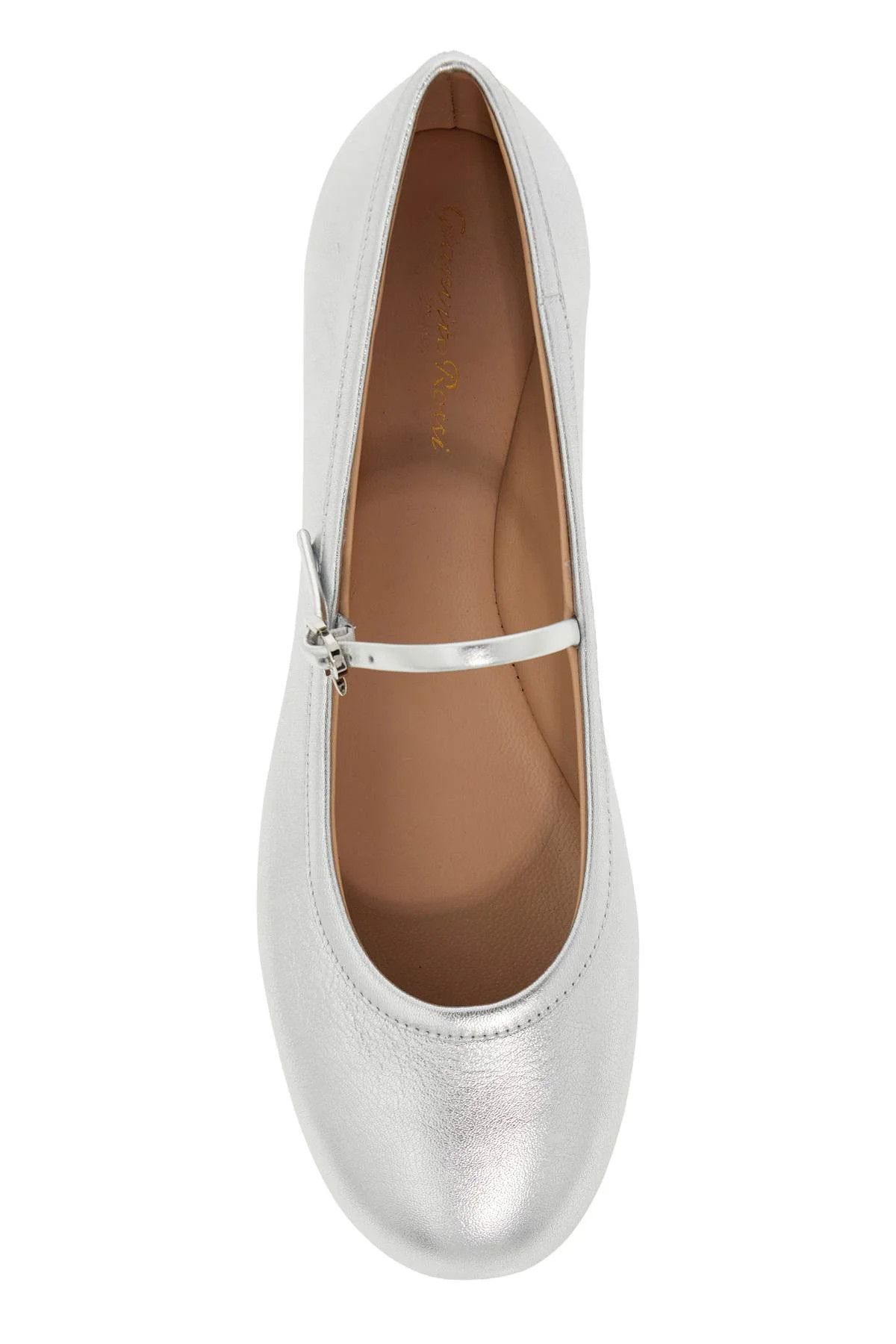 Gianvito Rossi o1s22i1n1024 Carla Ballet Flats in Silver Size US 11 / IT 41 - 2 Thumbnail