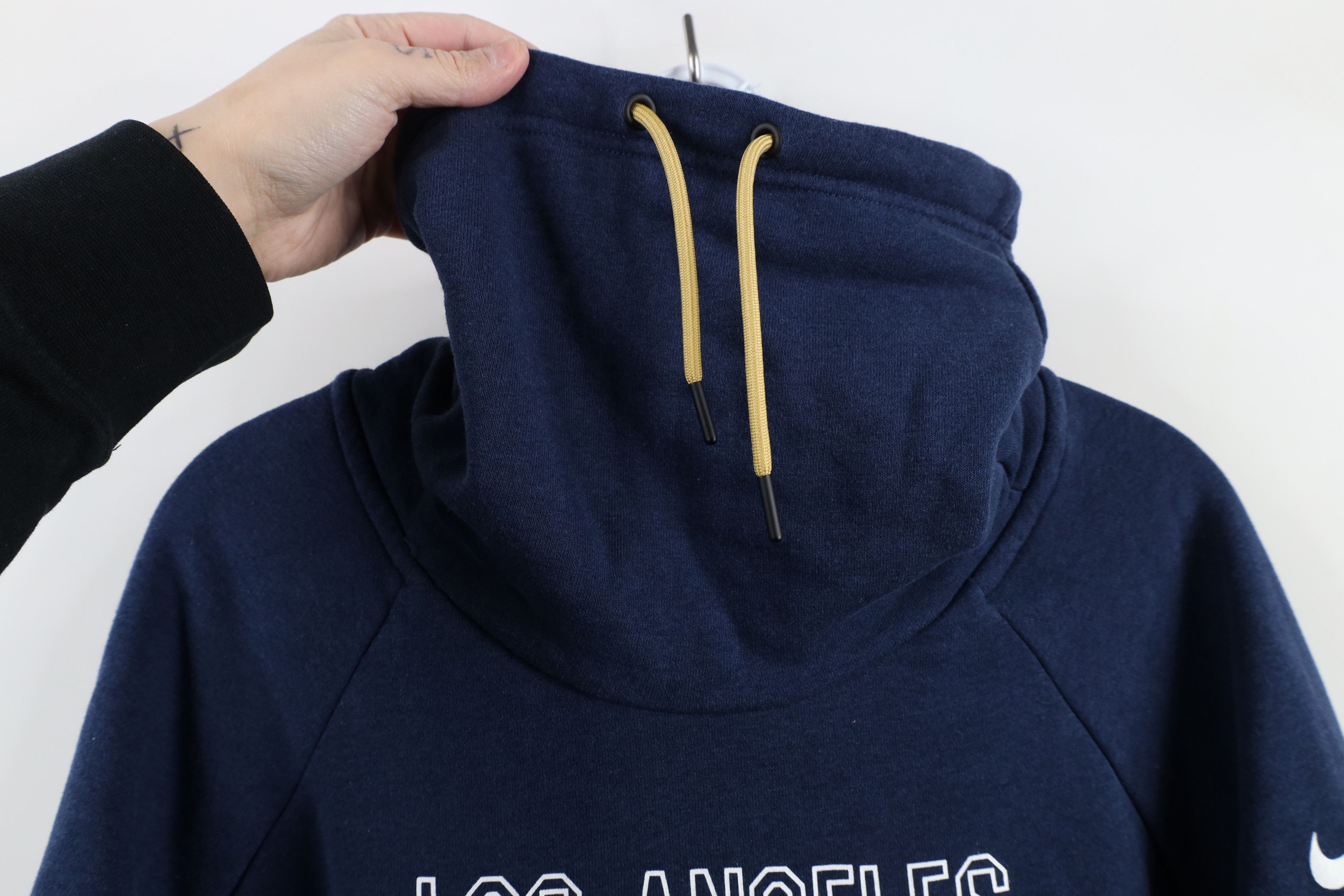 Nike × Vintage Nike Spell Out Los Angeles Rams Funnel Neck Sweatshirt Blue Size M / US 6-8 / IT 42-44 - 9 Thumbnail