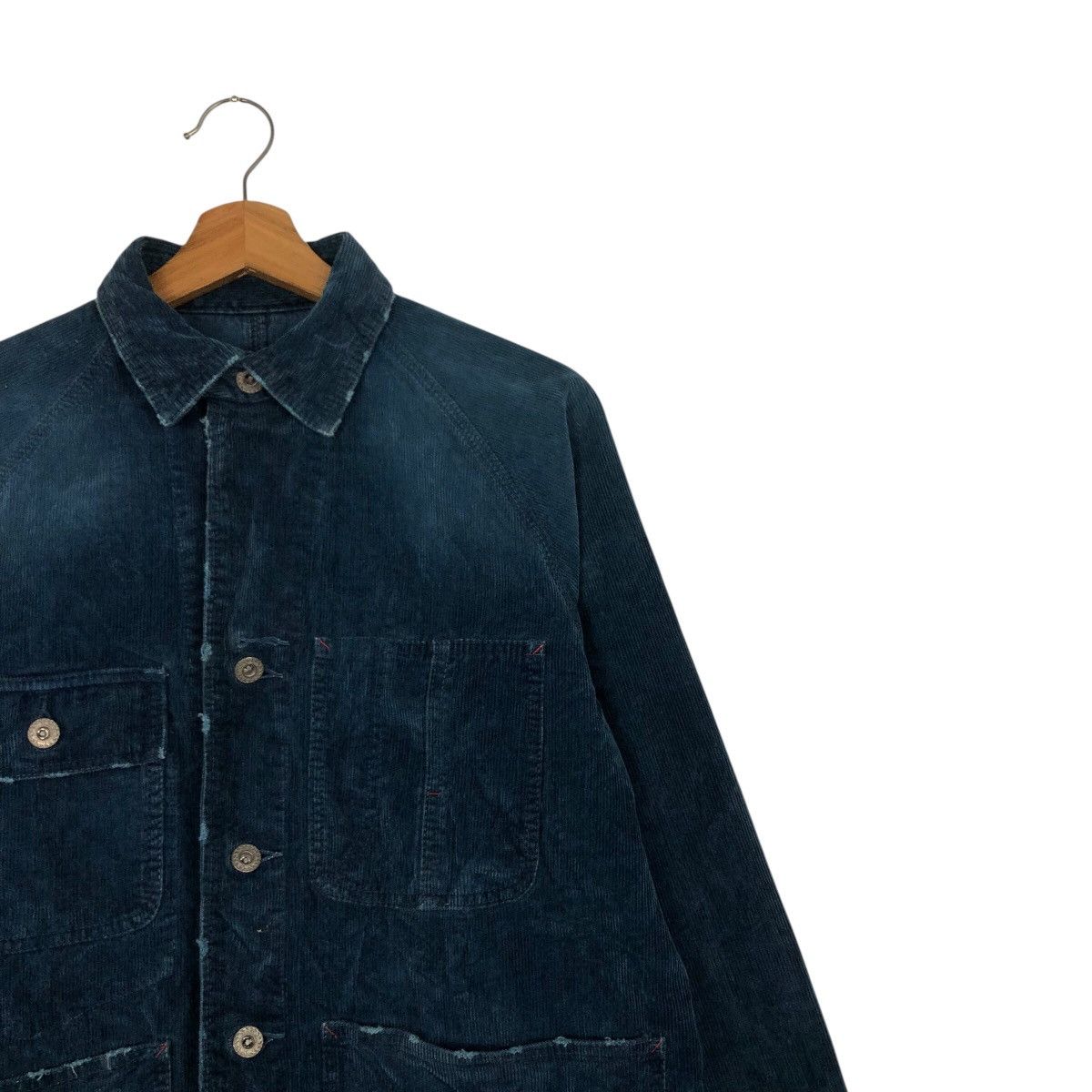 Japanese Brand 📌Rich Blue Indigo Chore Work Jacket Poober Issey Miyake Size US S / EU 44-46 / 1 - 7 Thumbnail