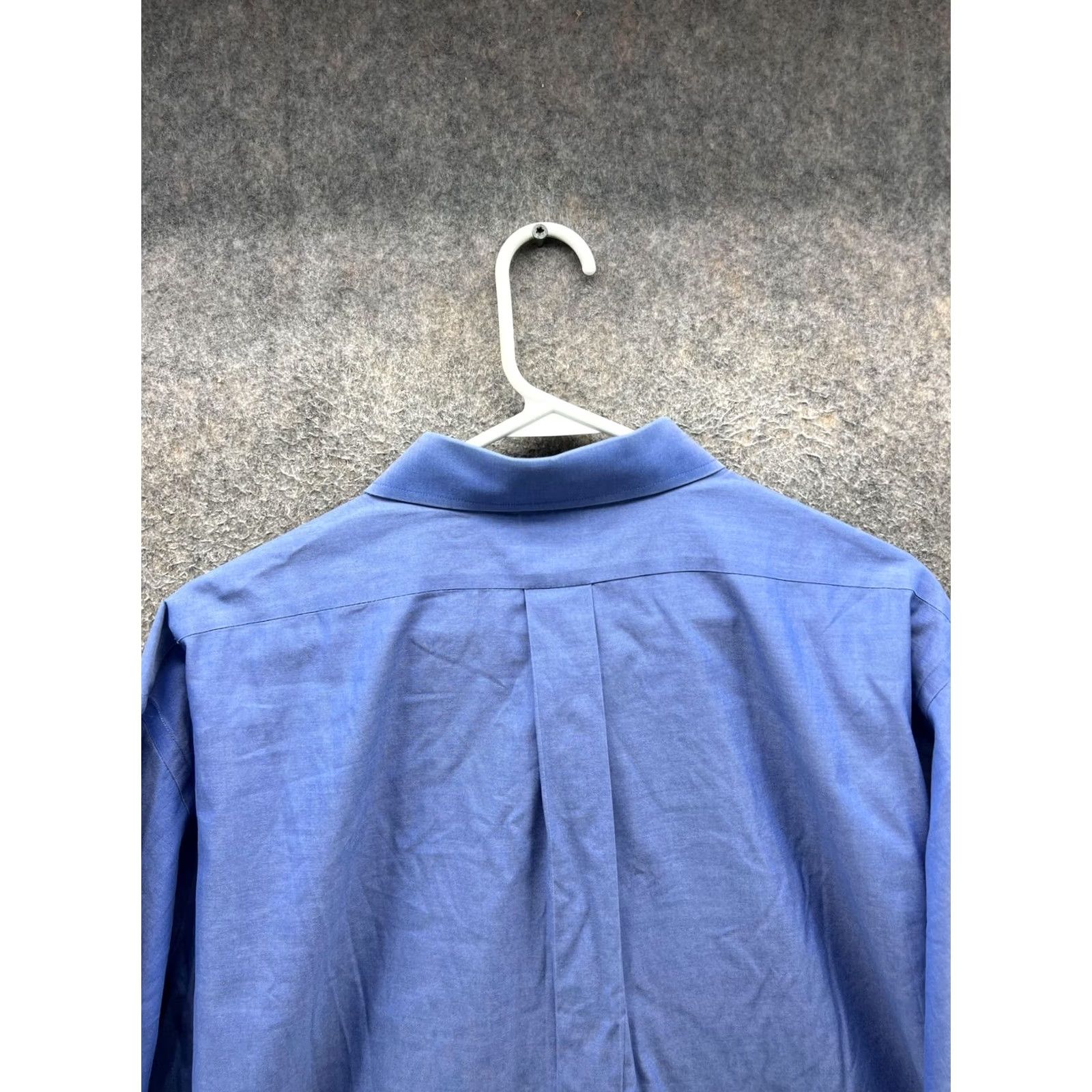 Brooks Brothers Brooks Brothers Dress Shirt Mens 17.5 Blue Solid Classic Fit Cotton Shirt Size 48R - 5 Thumbnail