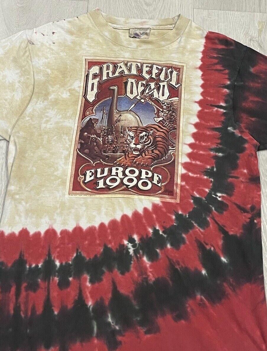 Grateful Dead × Liquid Blue Vintage 1990 Grateful Dead Europe Tour T Shirt Men’s Large Size US L / EU 52-54 / 3 - 3 Thumbnail