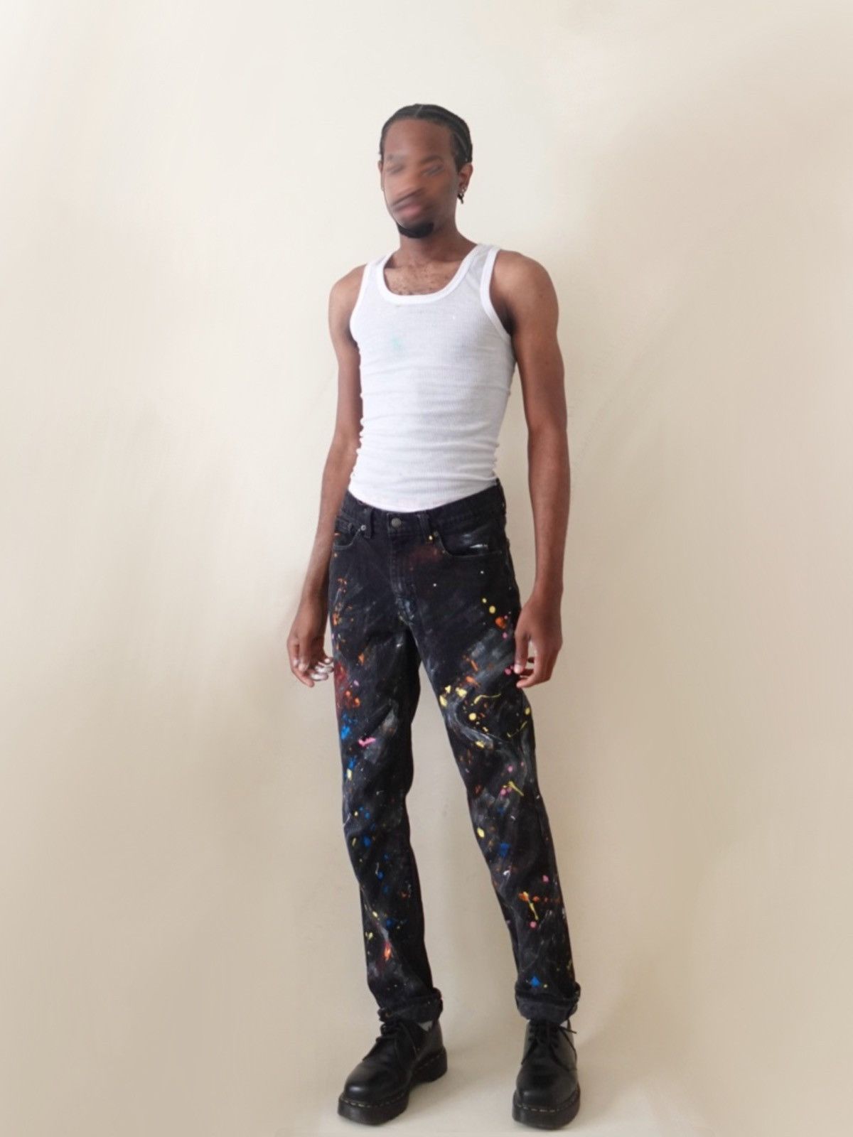 Japanese Brand Cosmic paint splatter jeans Size US 32 / EU 48 - 2 Thumbnail