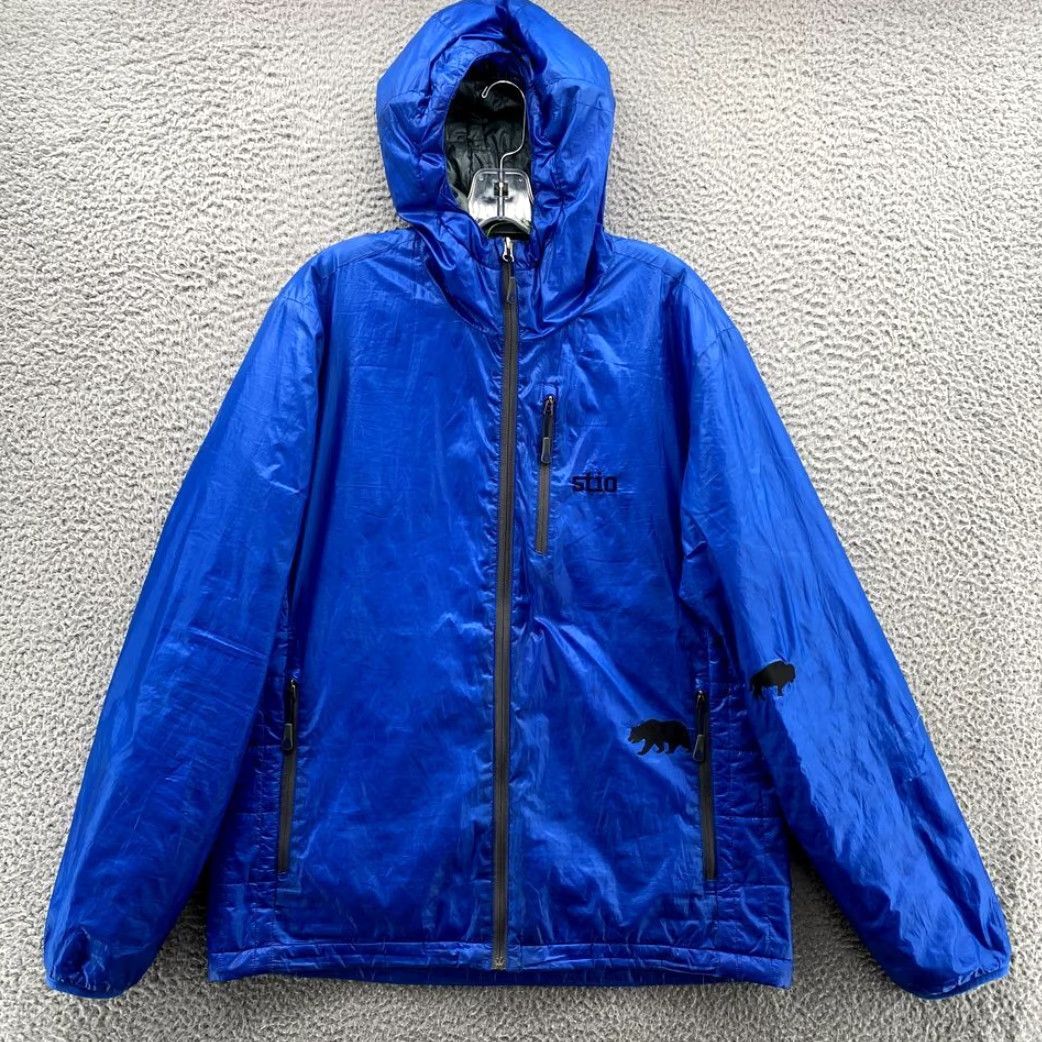 Vintage Stio Jacket L Blue Puffer Primaloft Hood Zipped Pockets Windbreaker Outdoor Mens Jacket Size US L / EU 52-54 / 3 - 2 Thumbnail