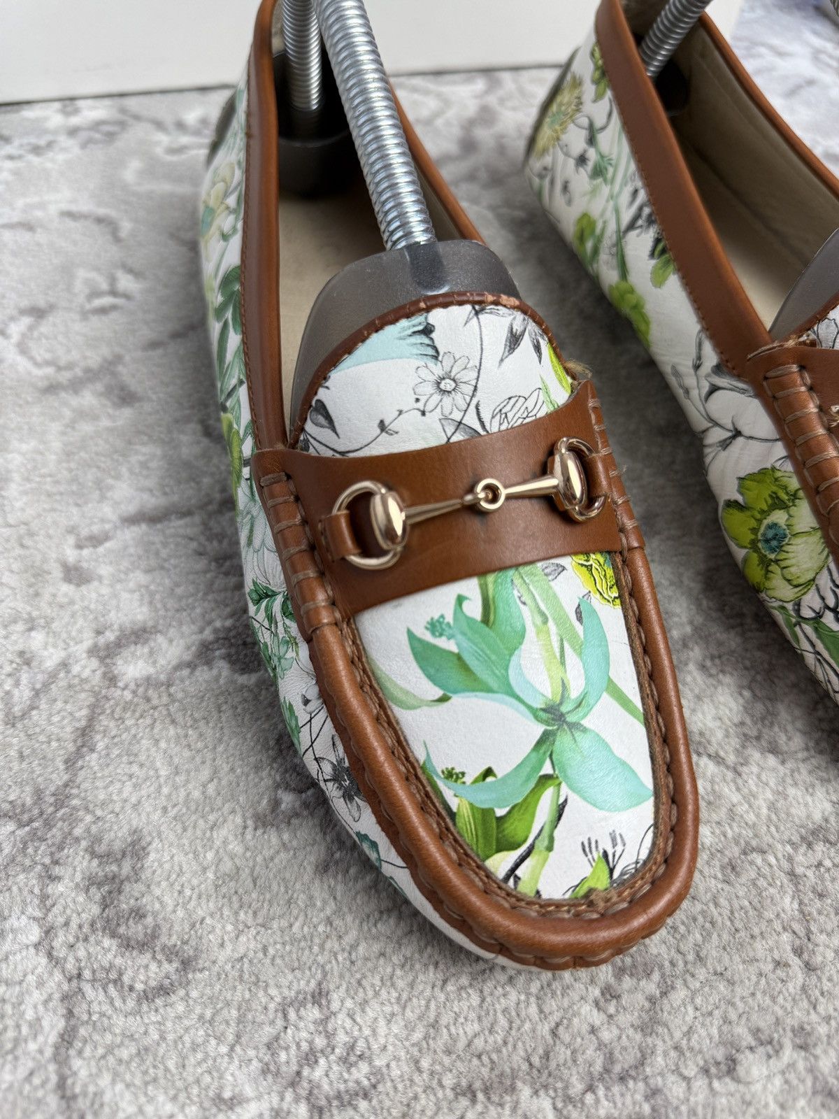 Gucci Gucci floral printed loafers moccasins shoes US9 old money Size US 9 / IT 39 - 5 Thumbnail