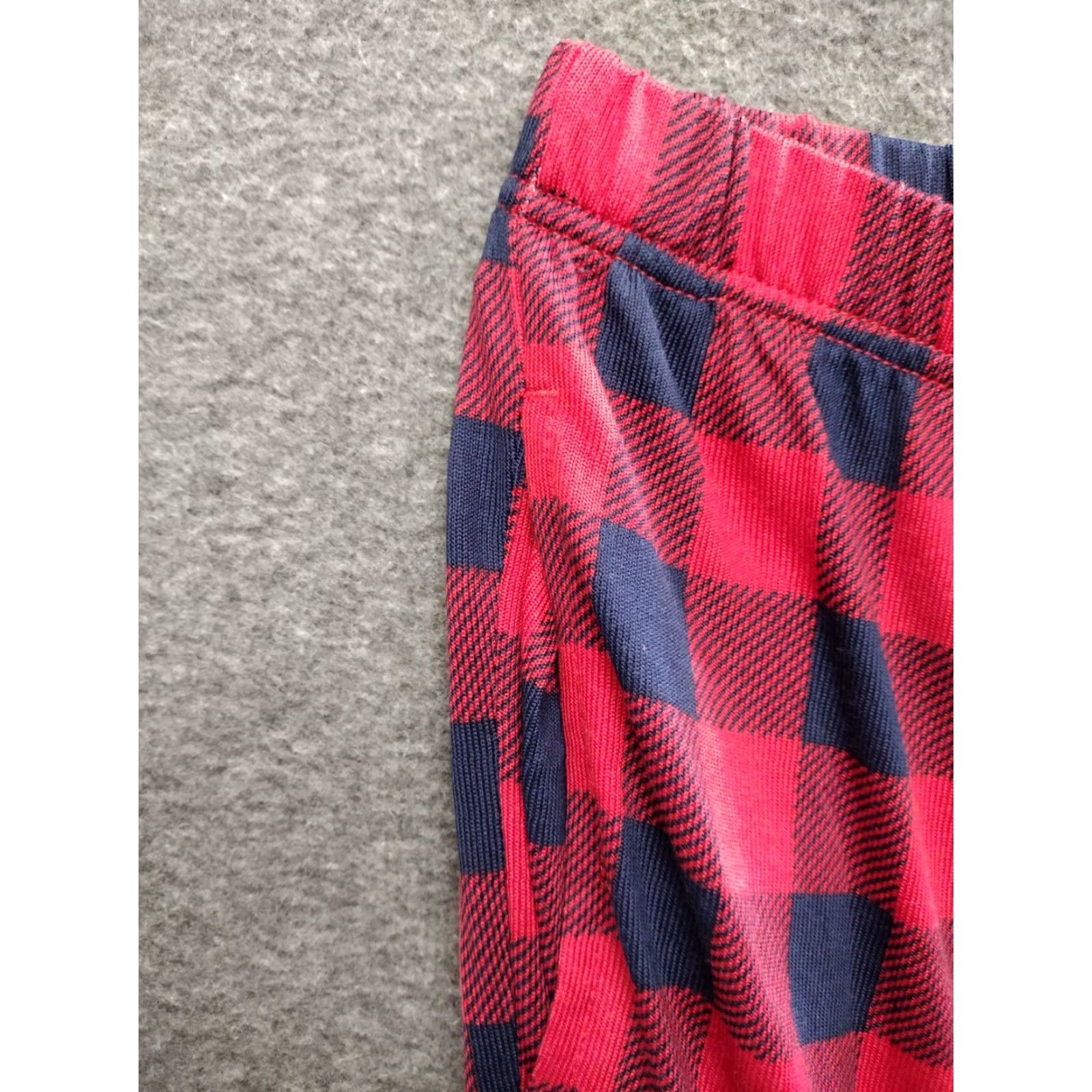 Vintage Dearfoams Men's Pajama Pants XL Red Plaid Flannel Lounge Pants with Pockets Size US 36 / EU 52 - 7 Thumbnail