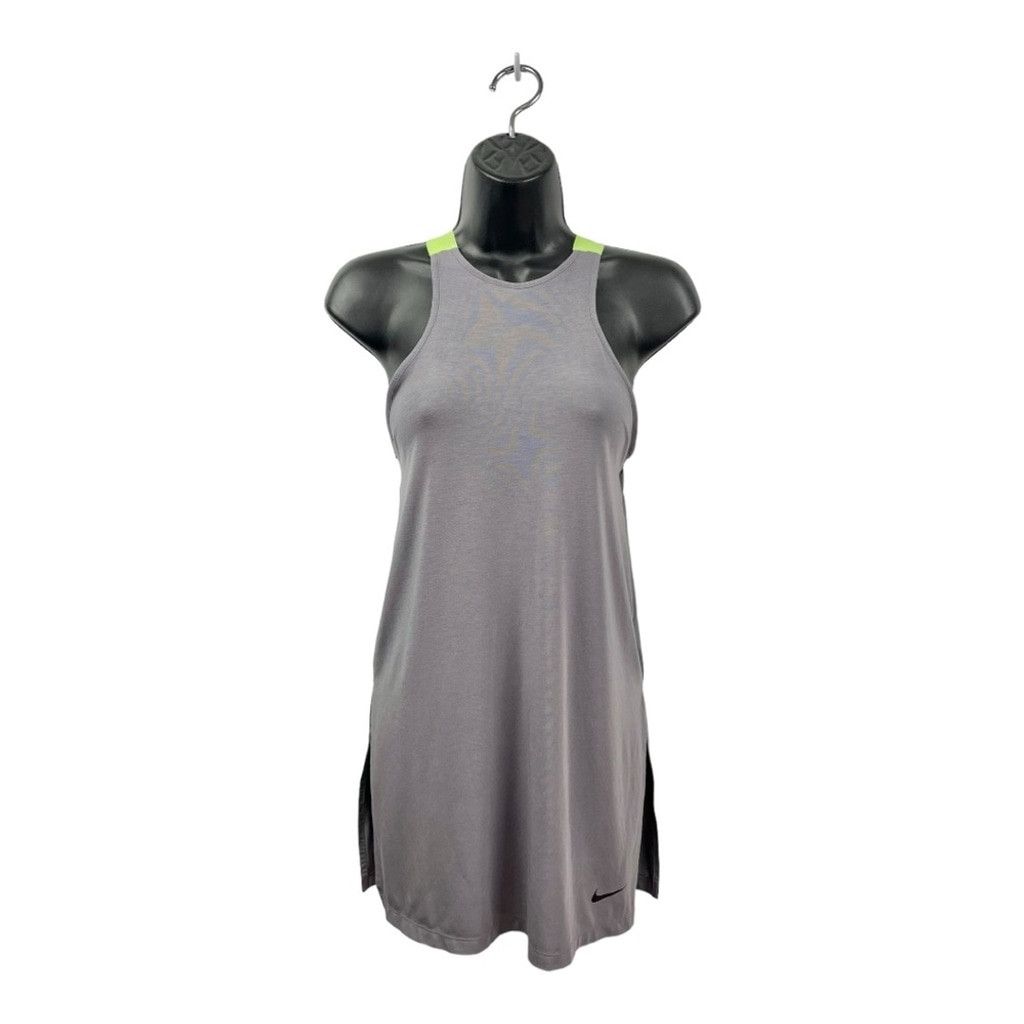 Nike Nike Grey Dri-Fit Performance Tank Top w/Neon Straps Size M Size M / US 6-8 / IT 42-44 - 5 Thumbnail