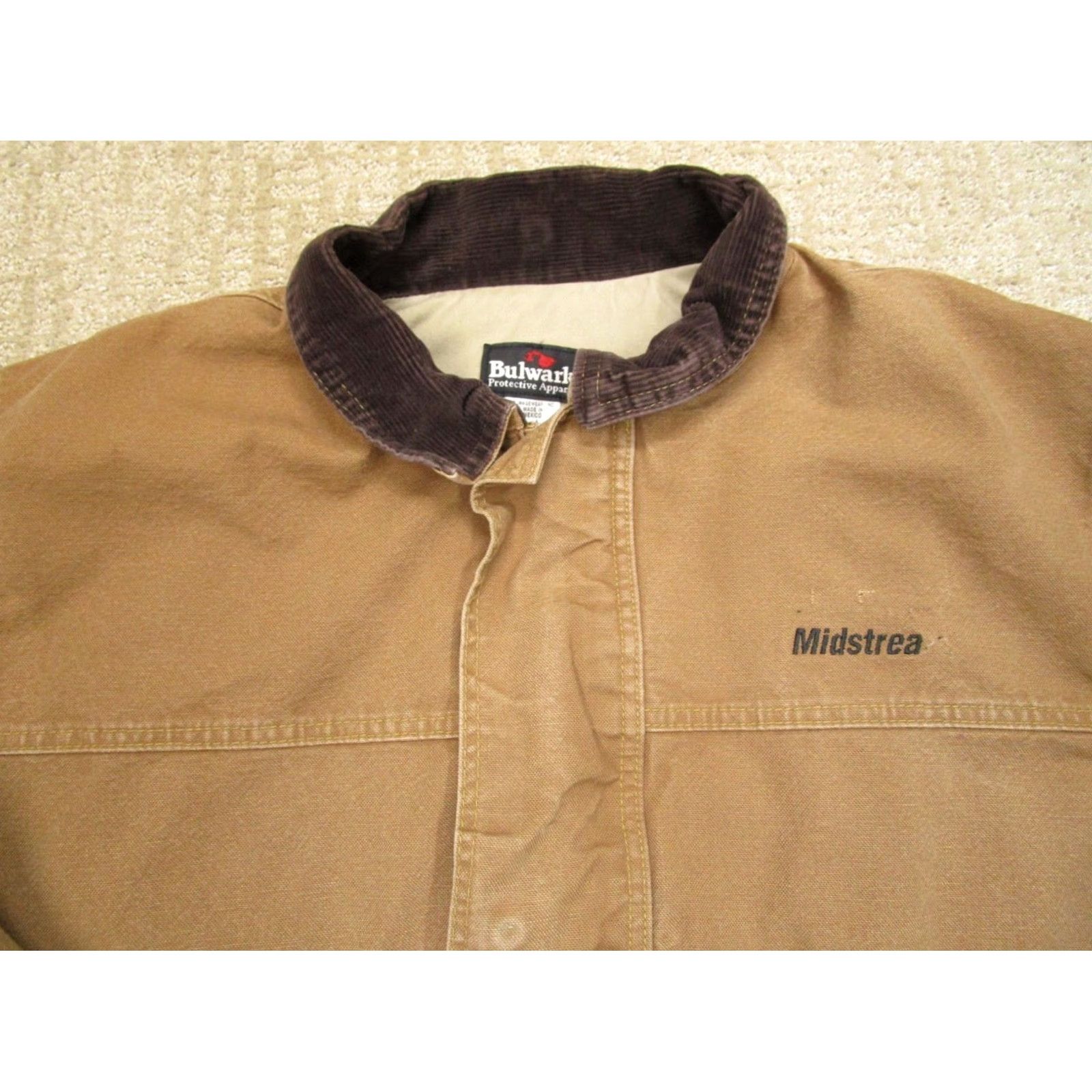Vintage Bulwark Jacket Men XL Brown FR Bomber Jacket (Heavy Duty, Fire Resistant, Wind-Resistant) Size US XL / EU 56 / 4 - 2 Thumbnail