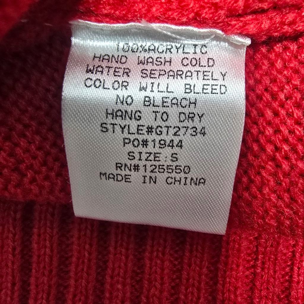 The Unbranded Brand Women's GIBIU Red & White Fair Isle Hooded Cardigan Sweater Size S / US 4 / IT 40 - 6 Thumbnail