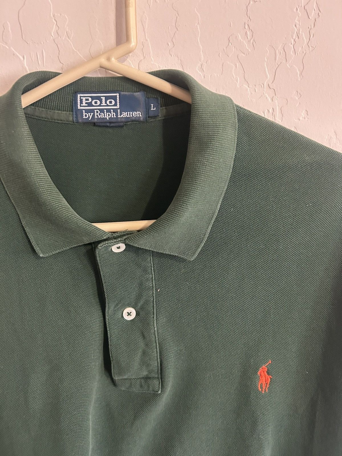Polo Ralph Lauren Vintage Polo Ralph Lauren Long Sleeve Green Polo Size Large Size US L / EU 52-54 / 3 - 2 Thumbnail