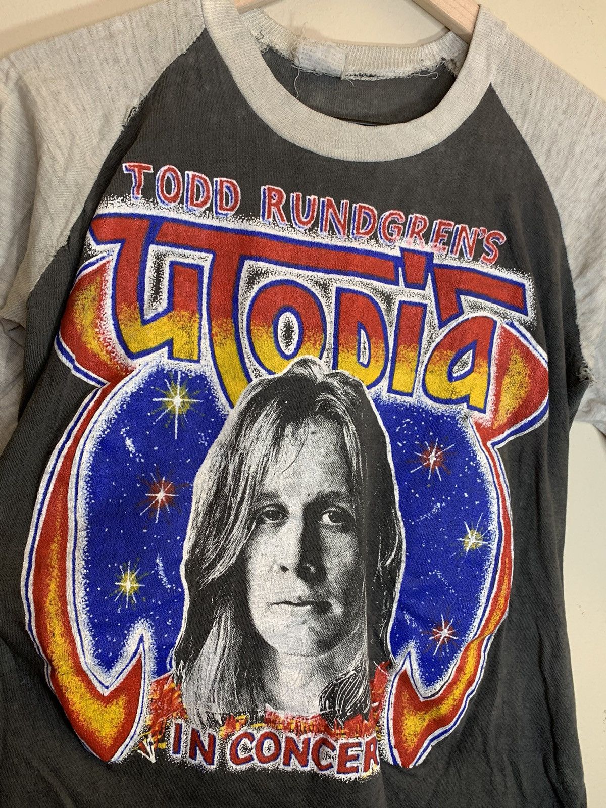 Band Tees RARE* Vintage 70’s Todd Rundgren Utopia Concert Raglan Shirt Size US M / EU 48-50 / 2 - 3 Thumbnail