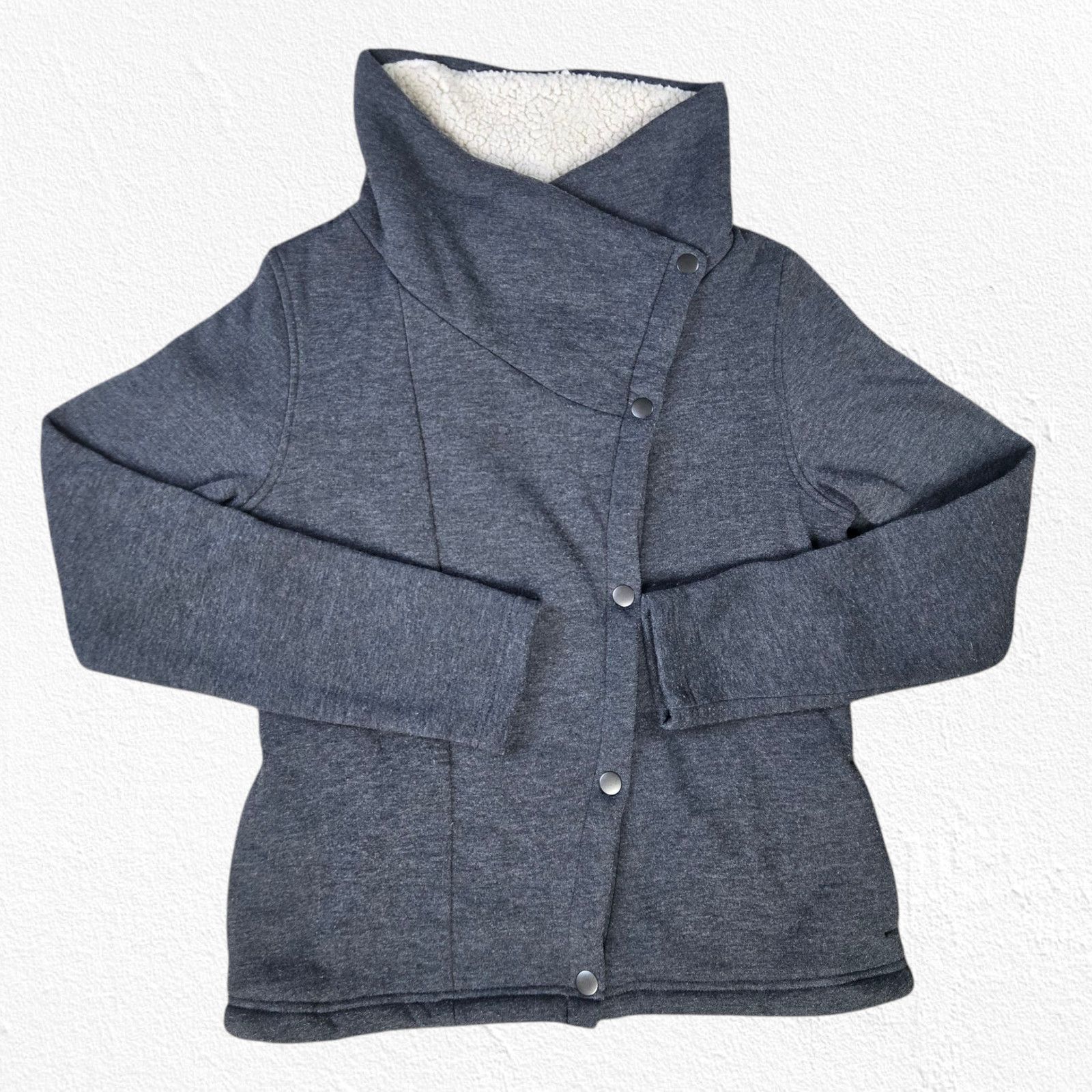 Columbia Columbia Gray Asymmetrical Fleece Sherpa Jacket Size Medium Size M / US 6-8 / IT 42-44 - 2 Thumbnail