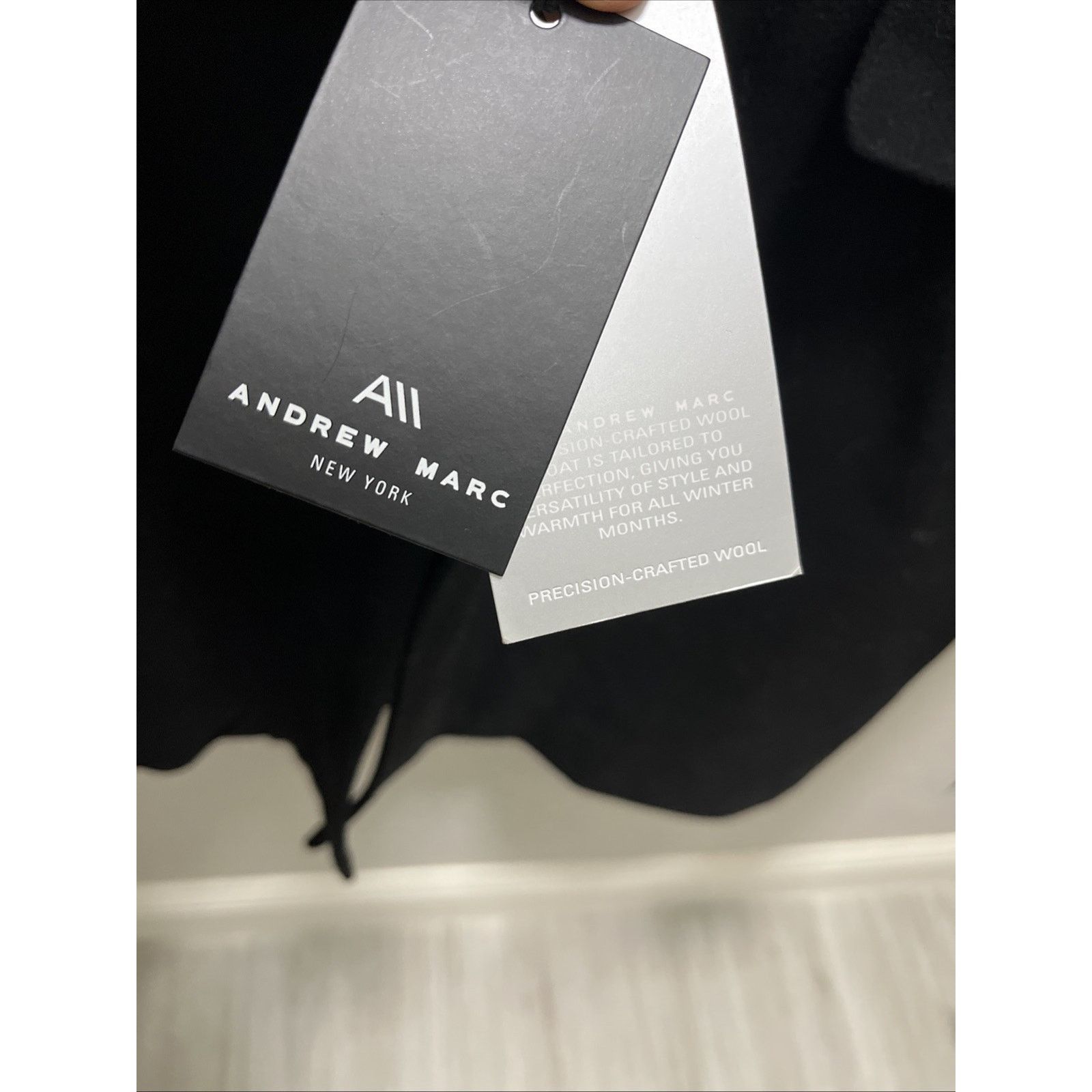 Andrew Marc Andrew Marc NY Men Large Sheffield Wool Coat-Mid Full Black Size US L / EU 52-54 / 3 - 3 Thumbnail