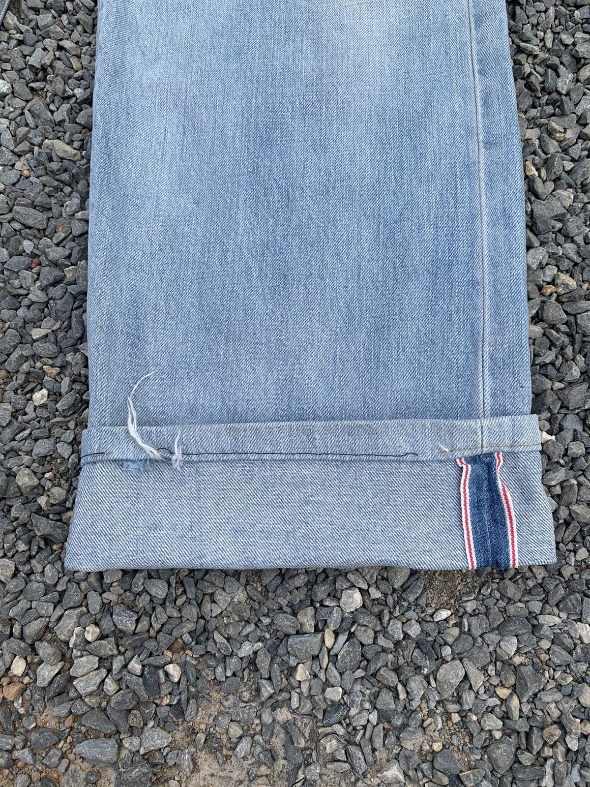 Kapital VINTAGE EDWIN 505X SELVEDGE FADED BAGGY DISTRESSED DENIM Size US 32 / EU 48 - 15 Thumbnail