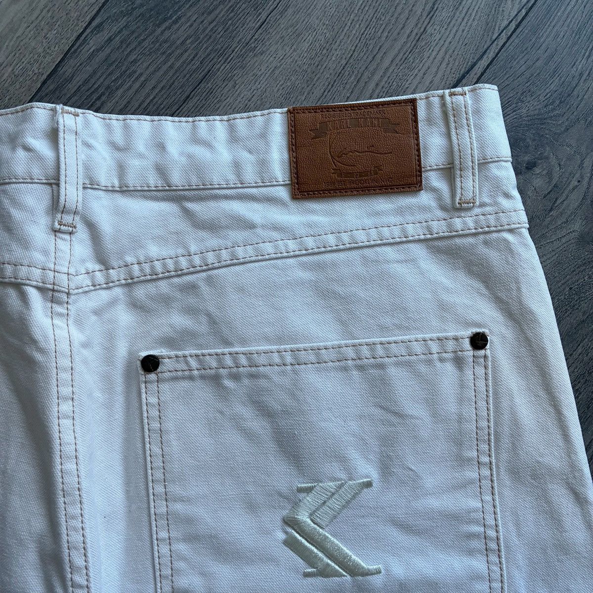 Karl Kani Y2K KARL KANI White Canvas Carpenter Pants Size US 36 / EU 52 - 8 Thumbnail