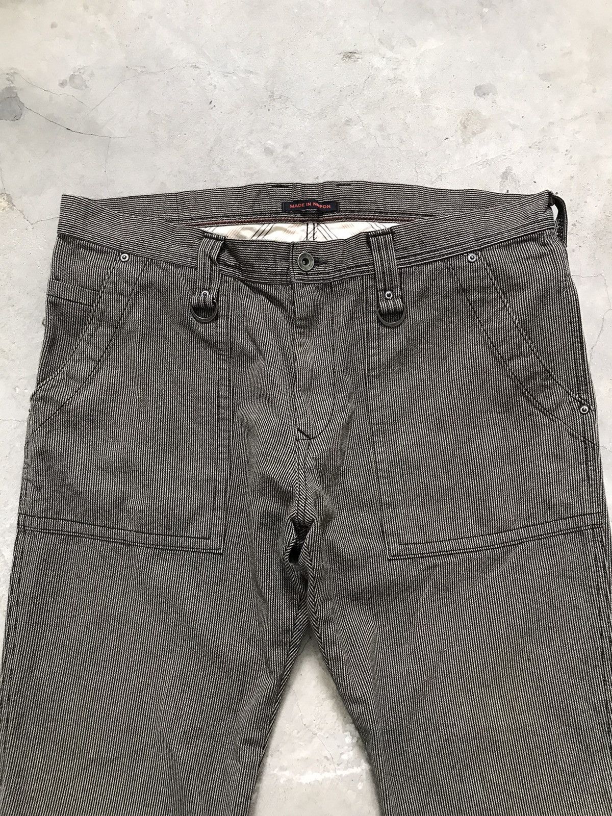 Japanese Brand BLUE WAY Garment Workers Houndstooth Rectangular Patch Pants Size US 34 / EU 50 - 5 Thumbnail