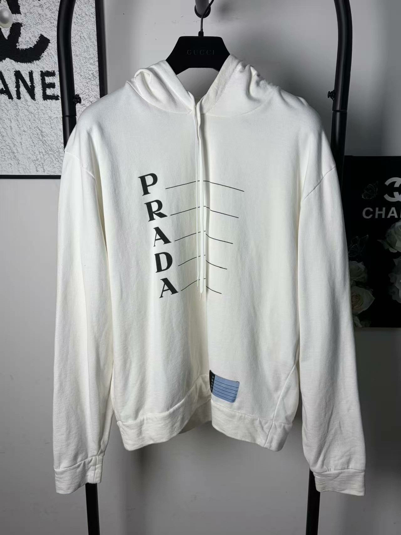Prada Prada Retro White Hoodie l Men Size US L / EU 52-54 / 3 - 1 Thumbnail