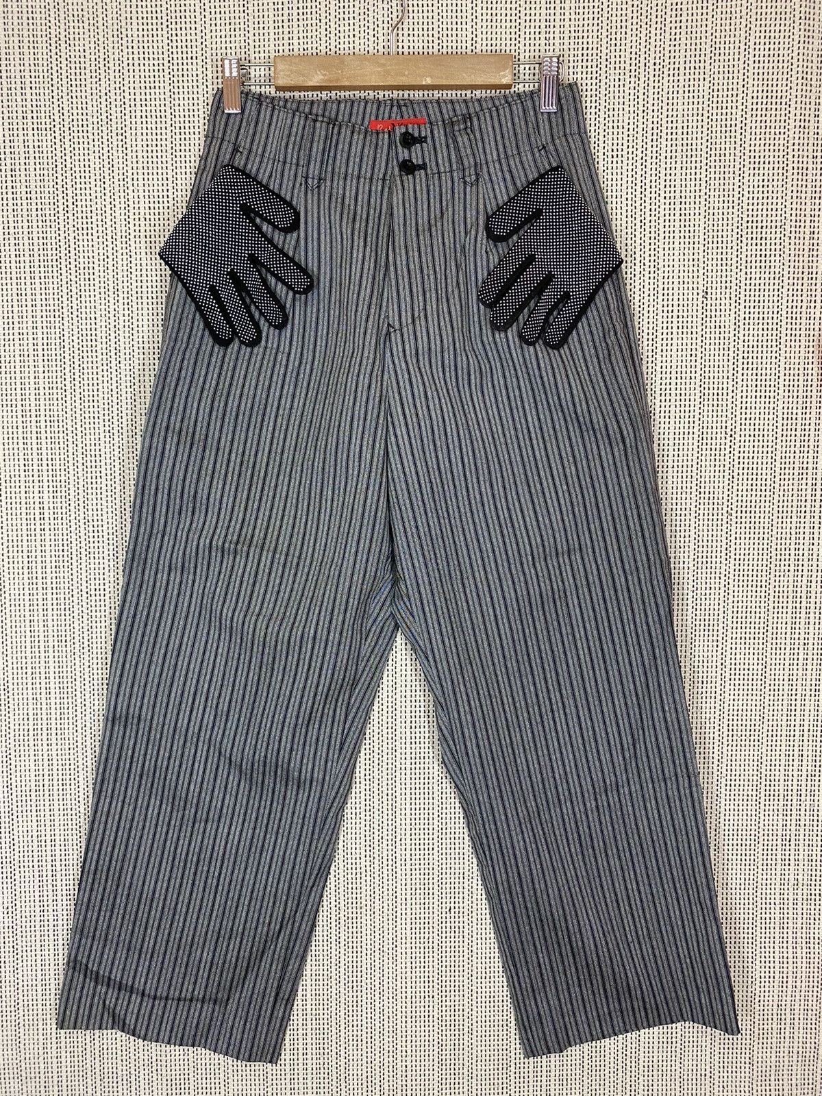 Yohji Yamamoto ‼️VTG YS RED LABEL STRIPED PANTS WOOL MATERIAL SIZE 29‼️ Size US 29 - 1 Thumbnail