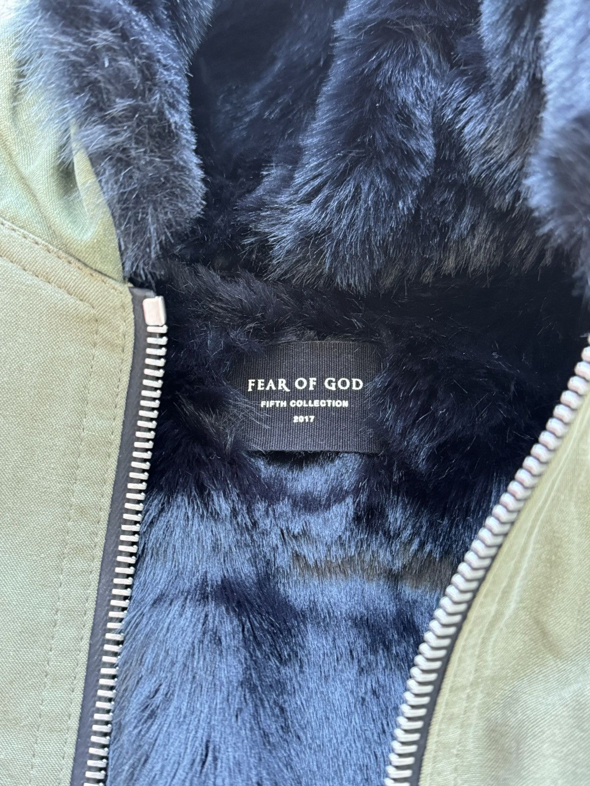 Fear of God Fear Of God fifth Vintage Military Faux Rabbit Hoodie Size US M / EU 48-50 / 2 - 4 Thumbnail