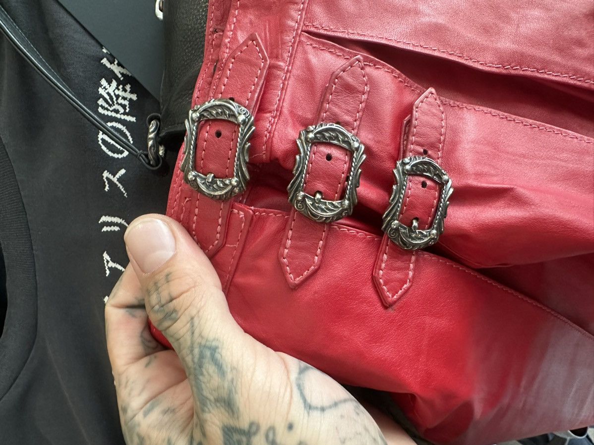 Chrome Hearts CHROME HEARTS RED LEATHER MINI SKIRT NEW XS S Size 26" / US 2 / IT 38 - 6 Thumbnail