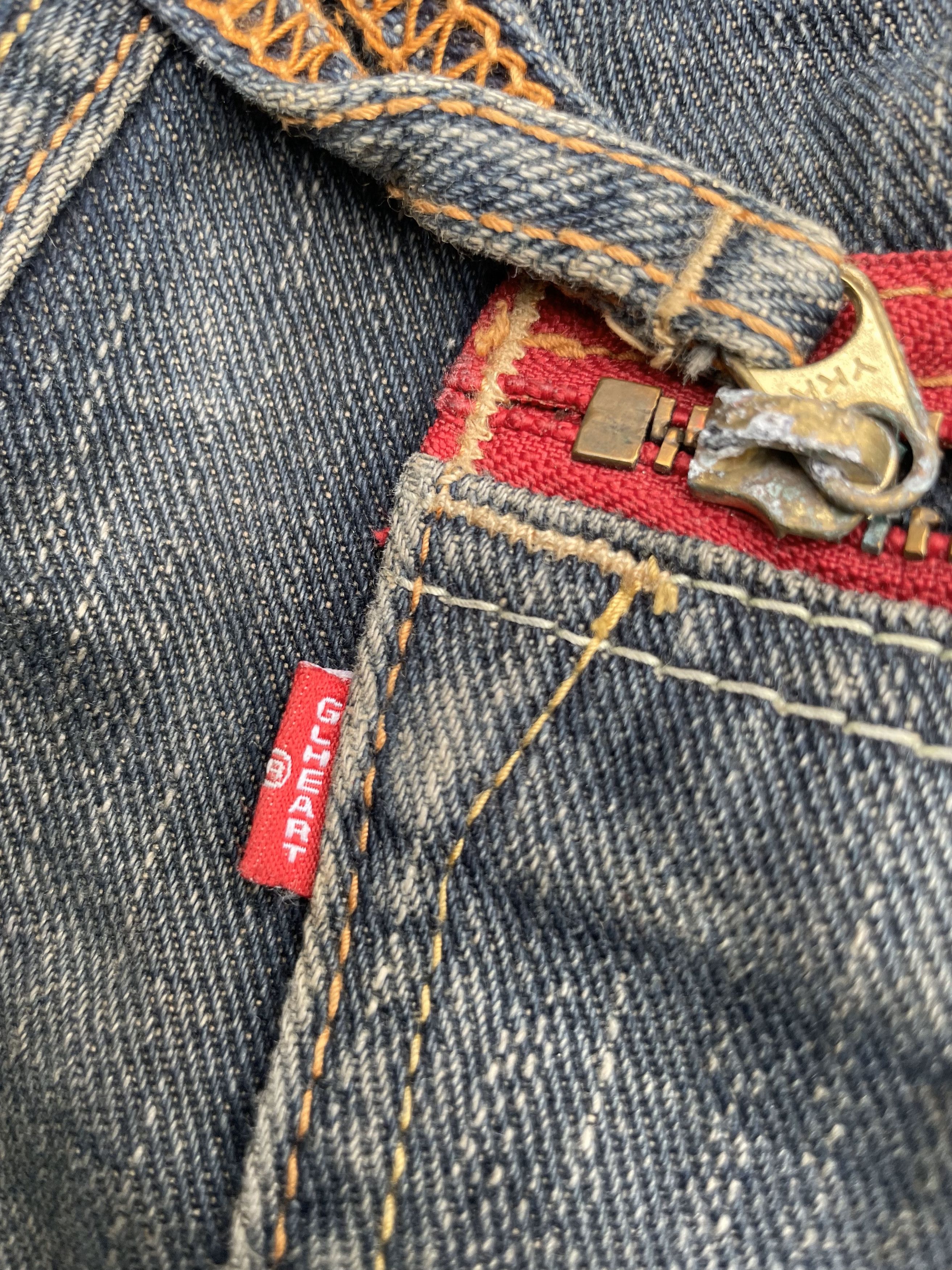 Japanese Brand GL Heart Faded Wash Denim Size US 34 / EU 50 - 13 Thumbnail