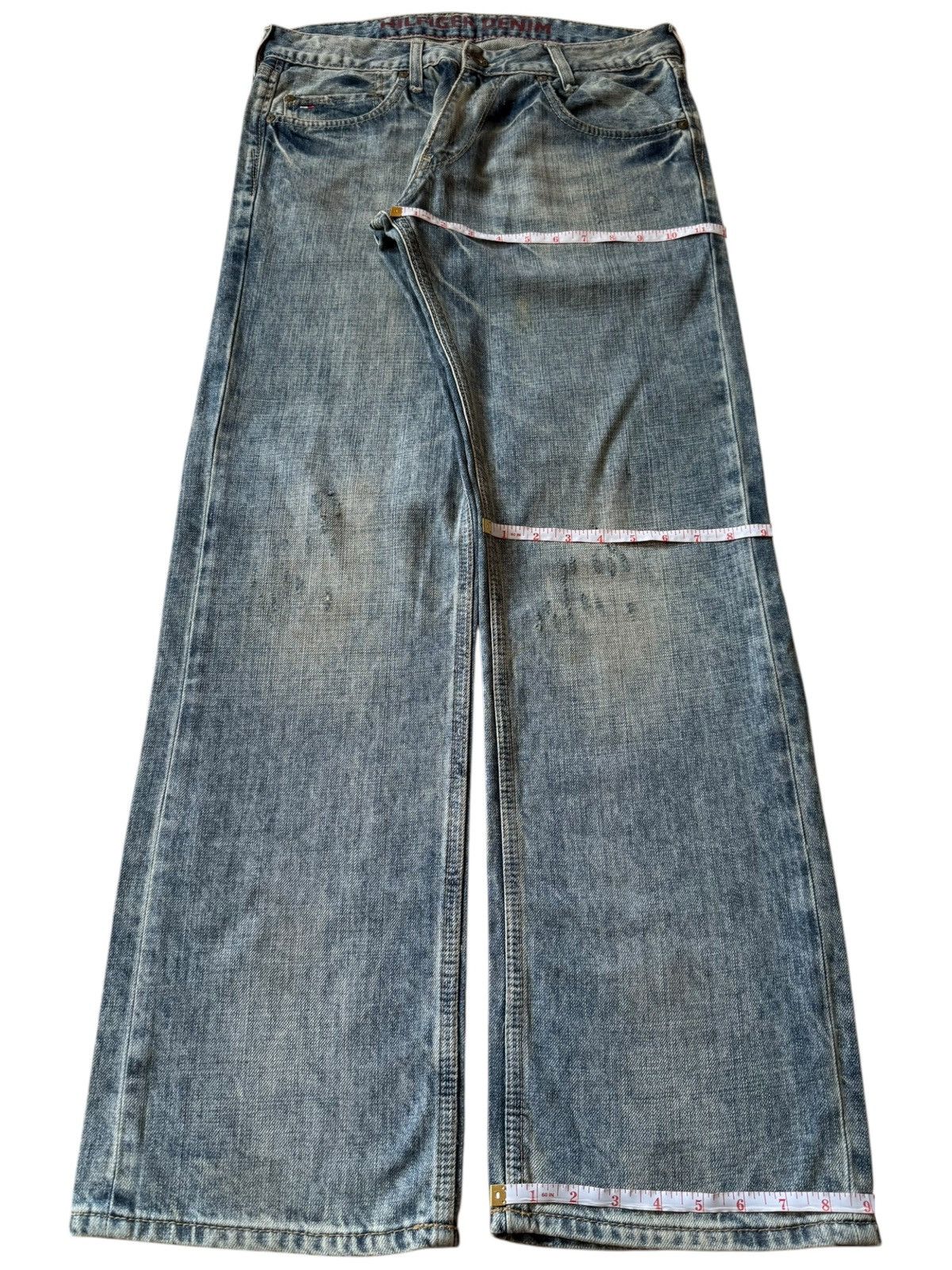 Tommy Hilfiger Vintage Hilfiger Chalk Wash Low Waist Baggy Jeans Size US 32 / EU 48 - 8 Thumbnail