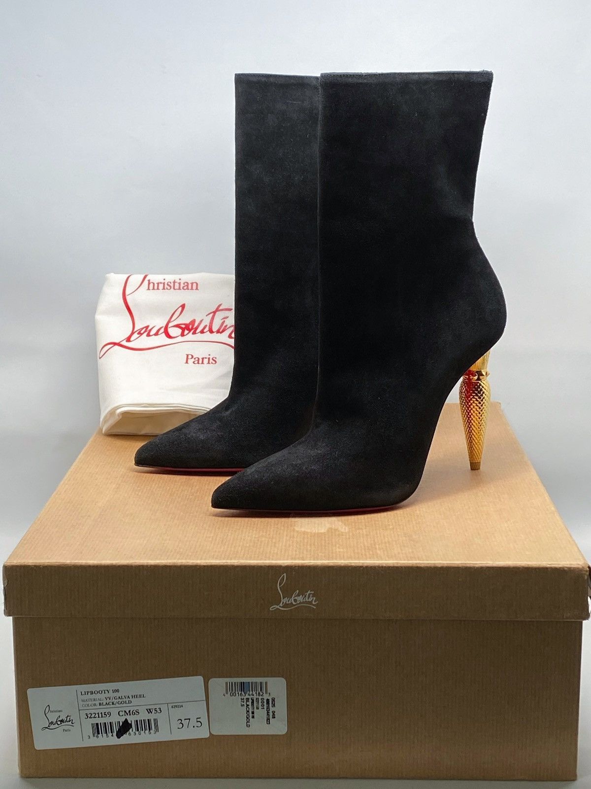 Christian Louboutin Christian Louboutin Lipbooty Suede Bootie size 37.5 Size US 7.5 / IT 37.5 - 13 Thumbnail
