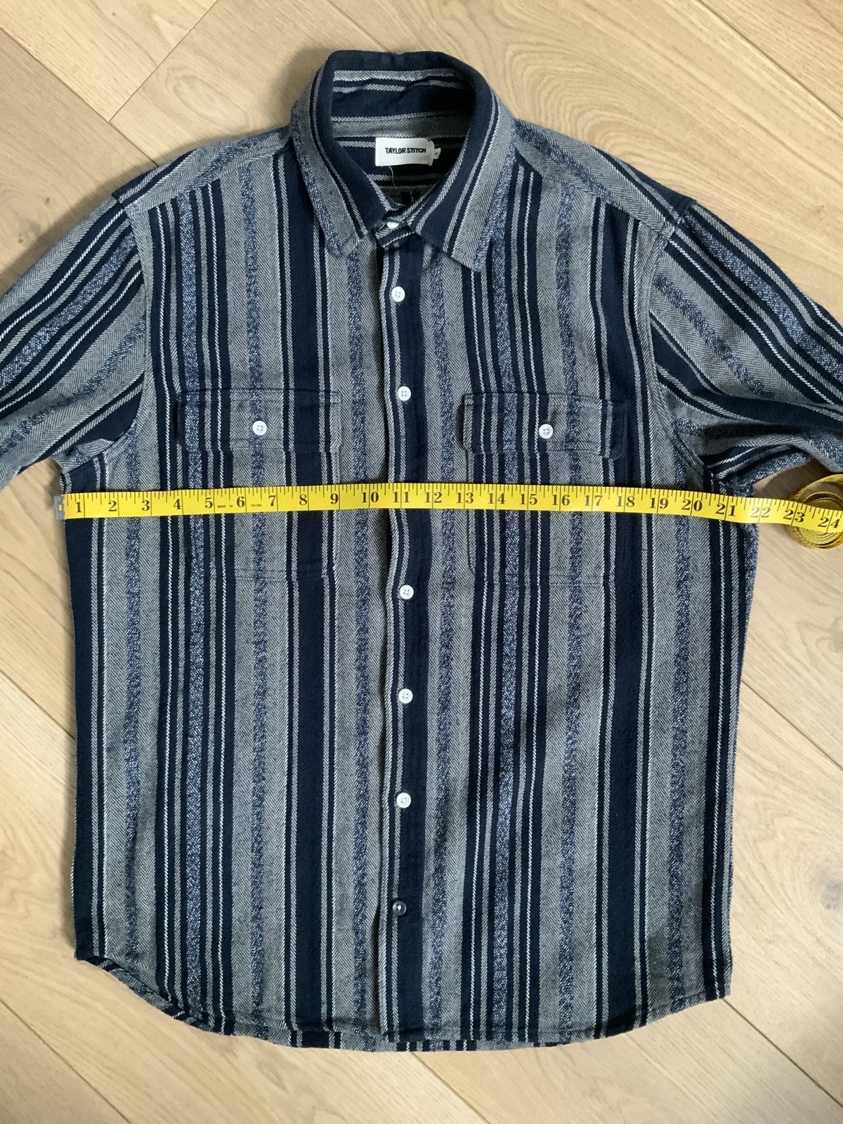 Taylor Stitch The Ledge Shirt in Ocean Stripe Size US M / EU 48-50 / 2 - 8 Thumbnail
