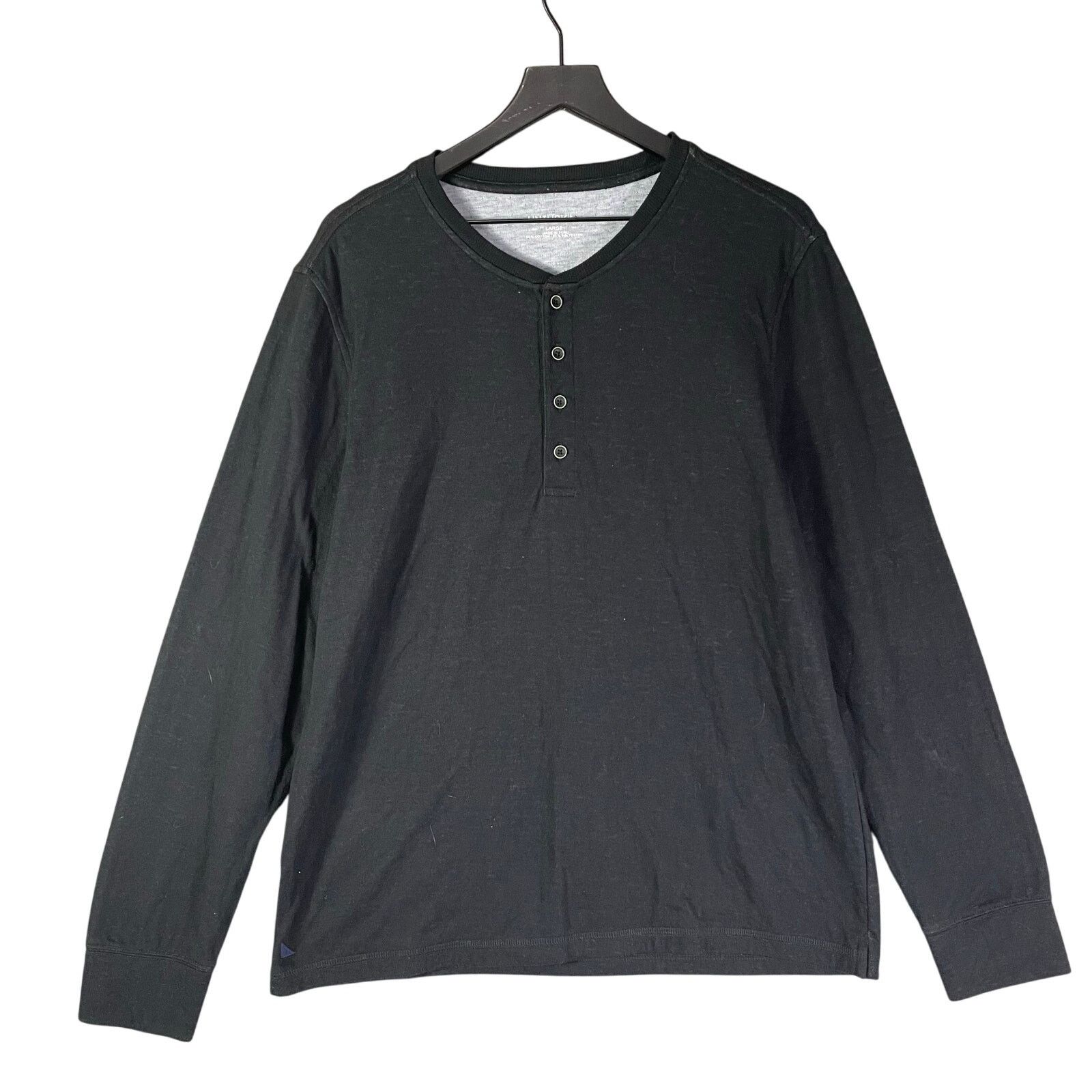 UNTUCKit UNTUCKit Men’s Black Long Sleeve Henley Shirt Size Large Size US L / EU 52-54 / 3 - 1 Thumbnail