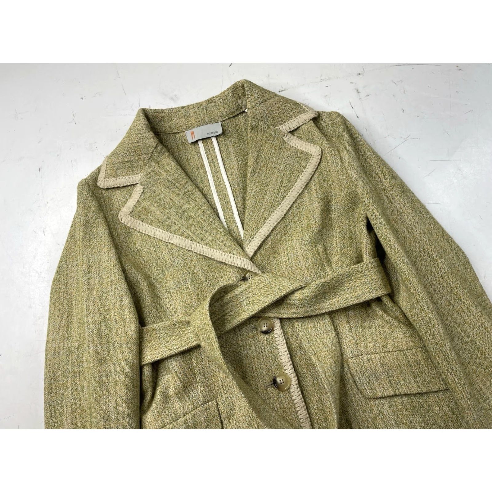 Missoni VINTAGE Missoni Blazer Women 6 Green Wool Blend Tweed Belted Classic Work Jacket Italy Women Size M / US 6-8 / IT 42-44 - 2 Thumbnail