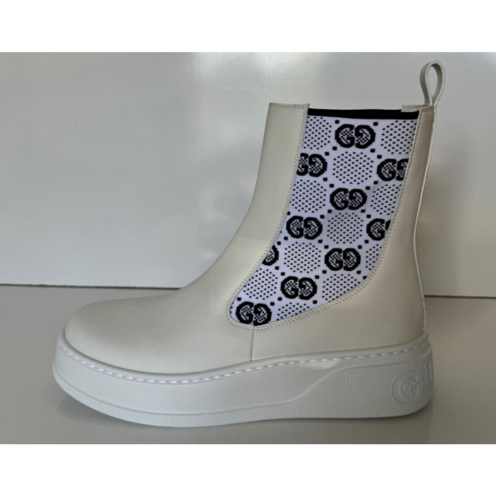 Gucci Gucci GG Dali Leather White Boots 9.5 US (39.5 Euro) 718718 Size US 9.5 / IT 39.5 - 8 Thumbnail