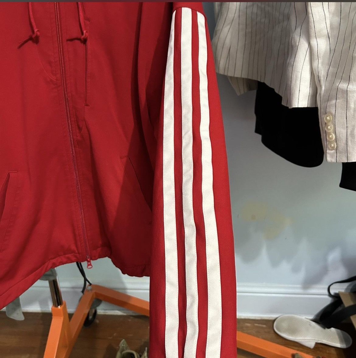 Y-3 Y-3 Red Zip Up Tech Hoodie Size US M / EU 48-50 / 2 - 4 Thumbnail