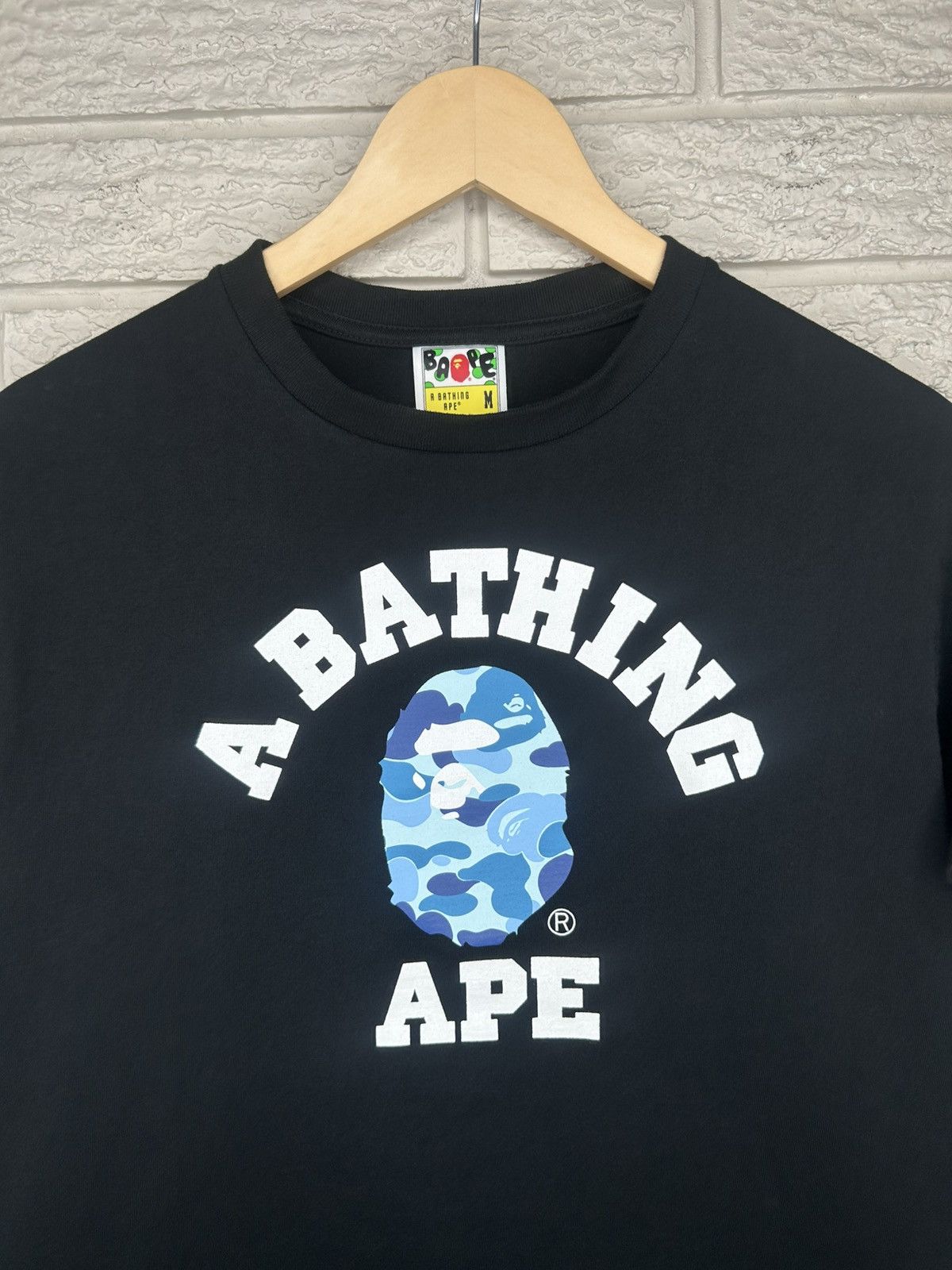 Bape Bape Blue Camo College Tee Size US M / EU 48-50 / 2 - 3 Thumbnail