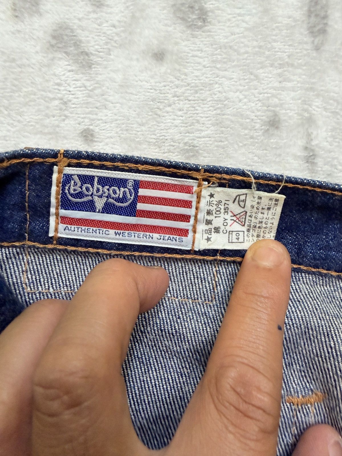 Vintage Bobson Vintage Dark Blue Super Flare Bell Bottom Denim Jeans Size US 26 / EU 42 - 15 Thumbnail