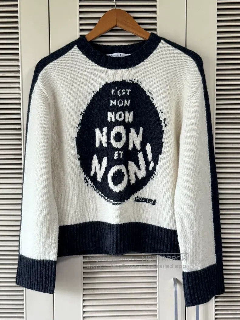Dior Dior No. 8 slogan knitted sweater Size XS / US 0-2 / IT 36-38 - 1 Thumbnail