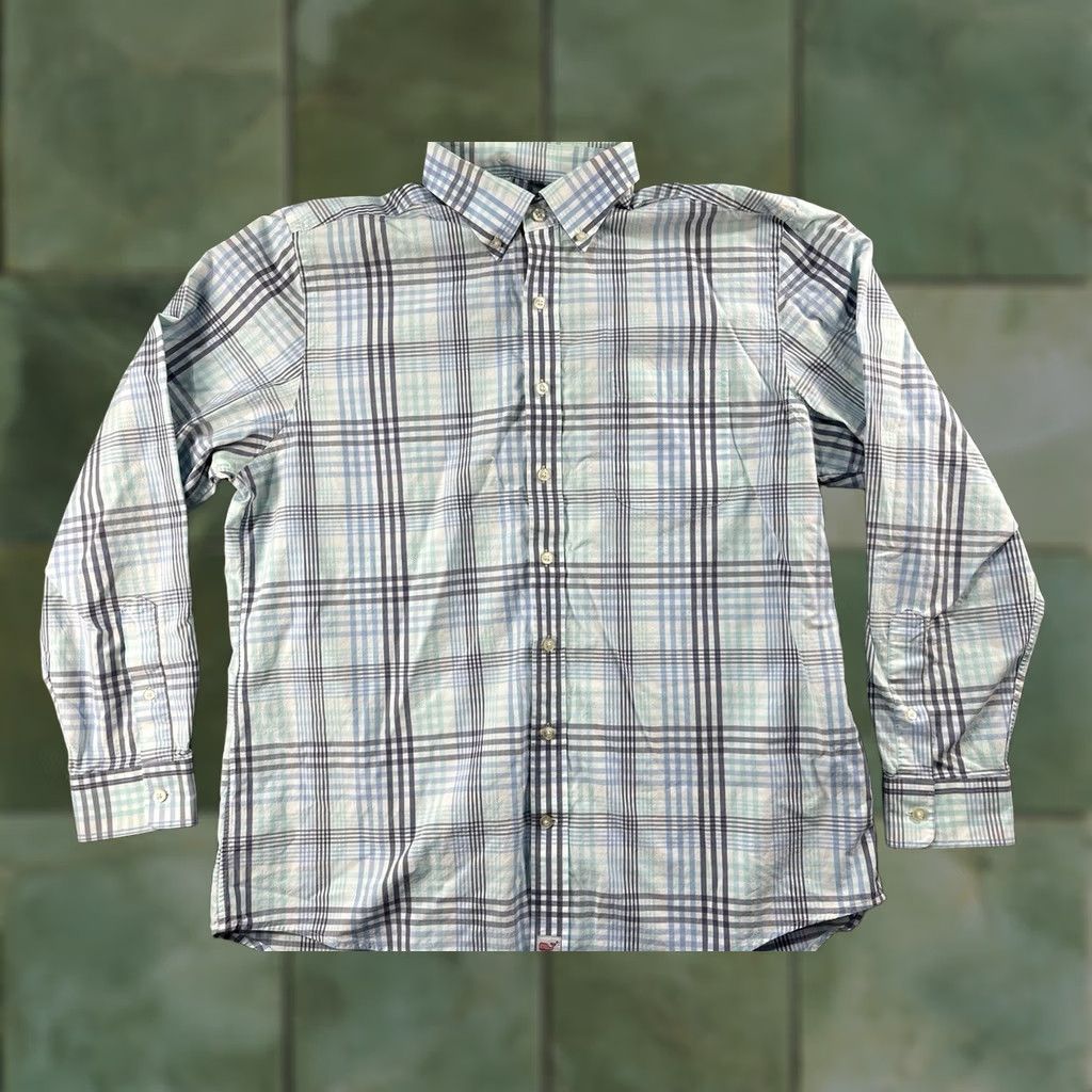 Vineyard Vines Vineyard Vines Murray Slim Fit XL Blue Plaid Button Up Long Sleeve Whale Shirt Size US XL / EU 56 / 4 - 1 Thumbnail